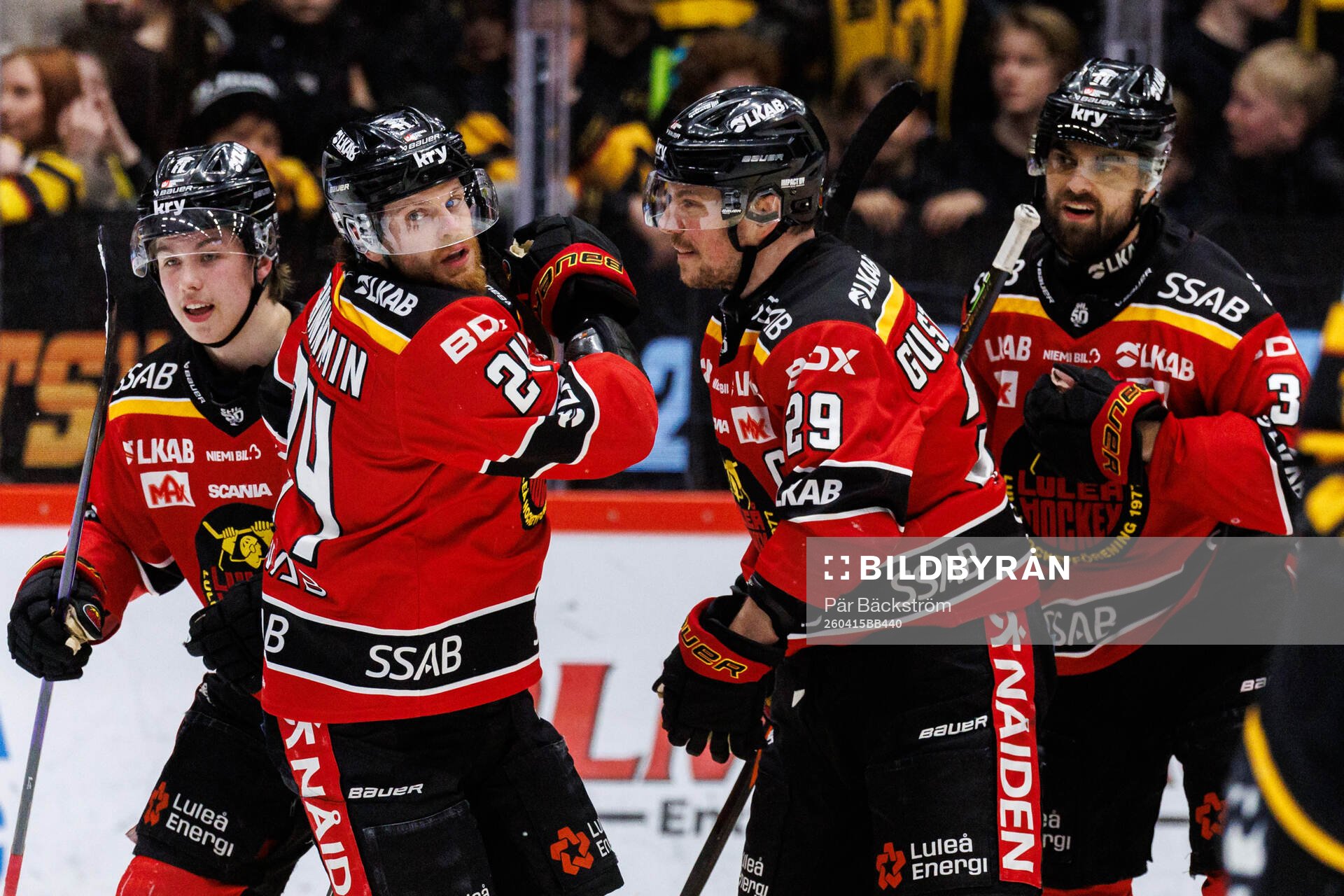 Luleås Isac Hedqvist, Brendan Shinnimin, Erik Gustafsson