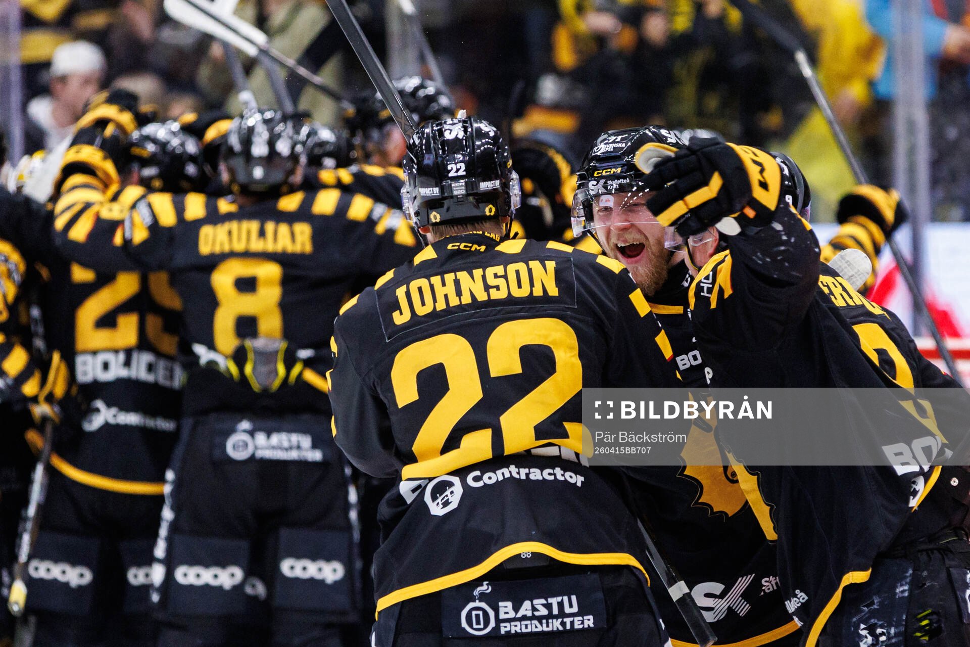 Skellefteås spelare jublar