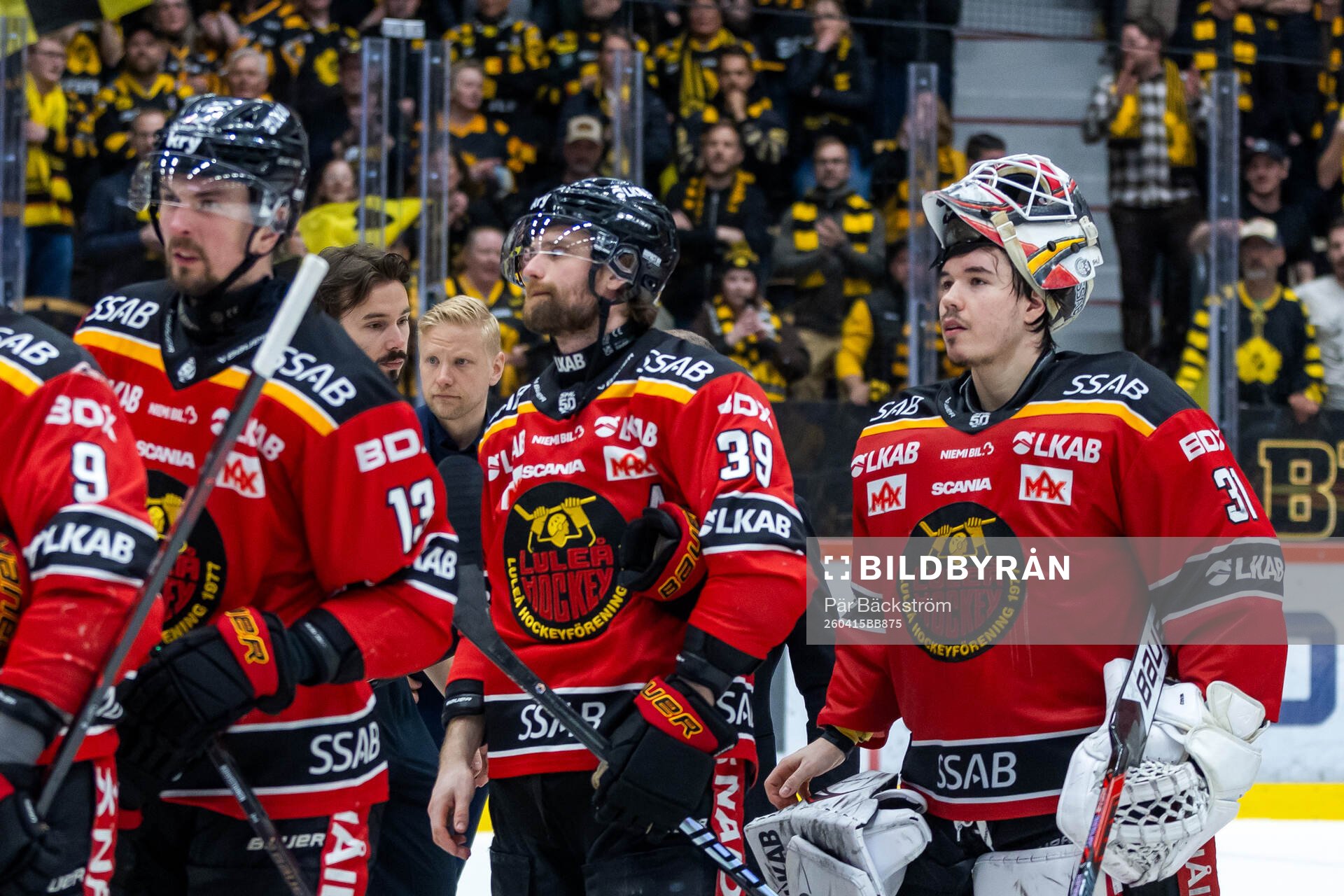 Luleås Eetu Koivistoinen, Pontus Själin och målvakt