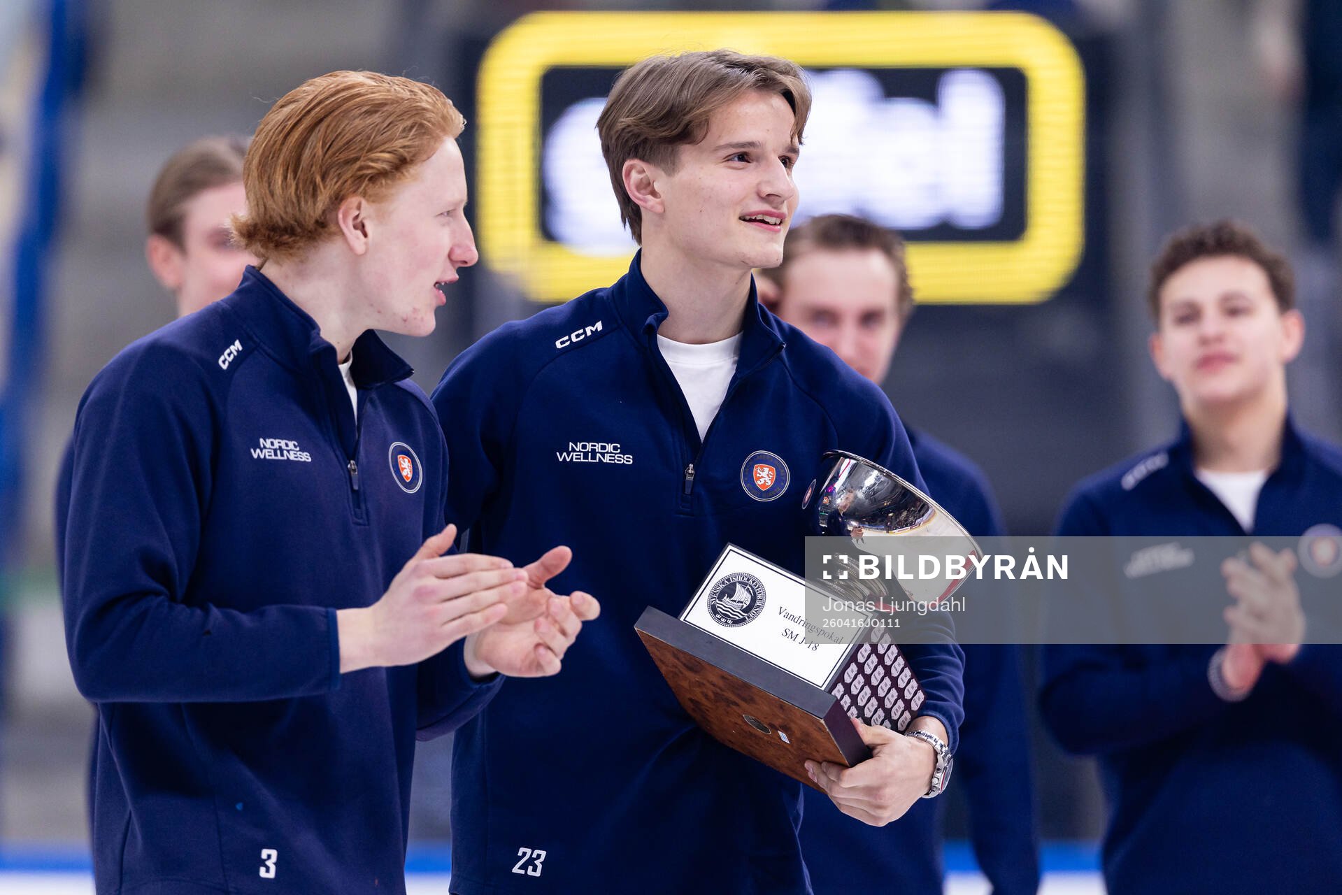 Växjös U18 Olle Tideman och Vincent Berngtsson