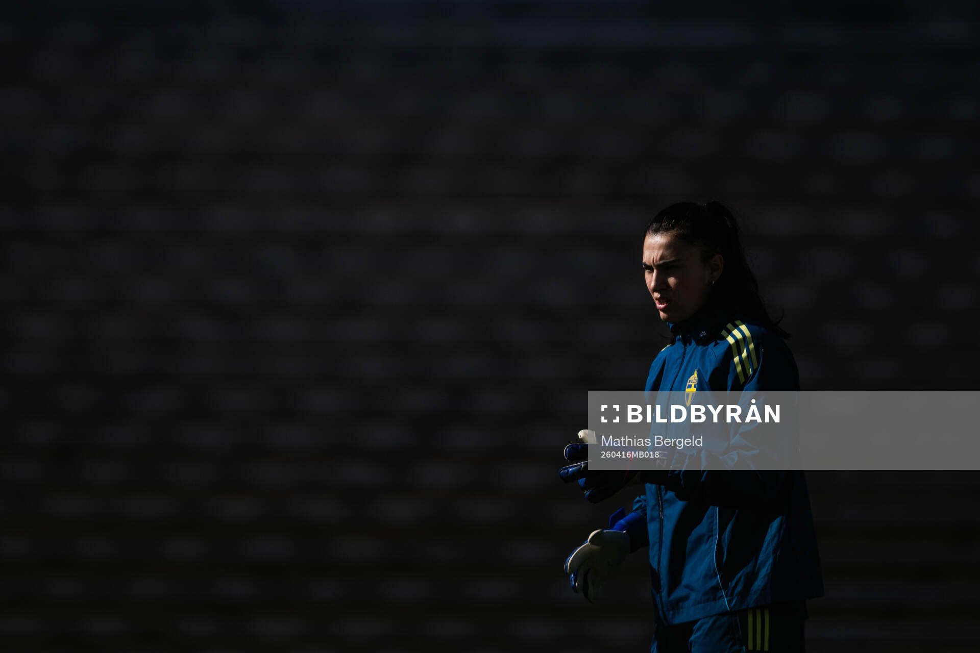Goalkeeper Zecira Musovic of the Swedish women's national