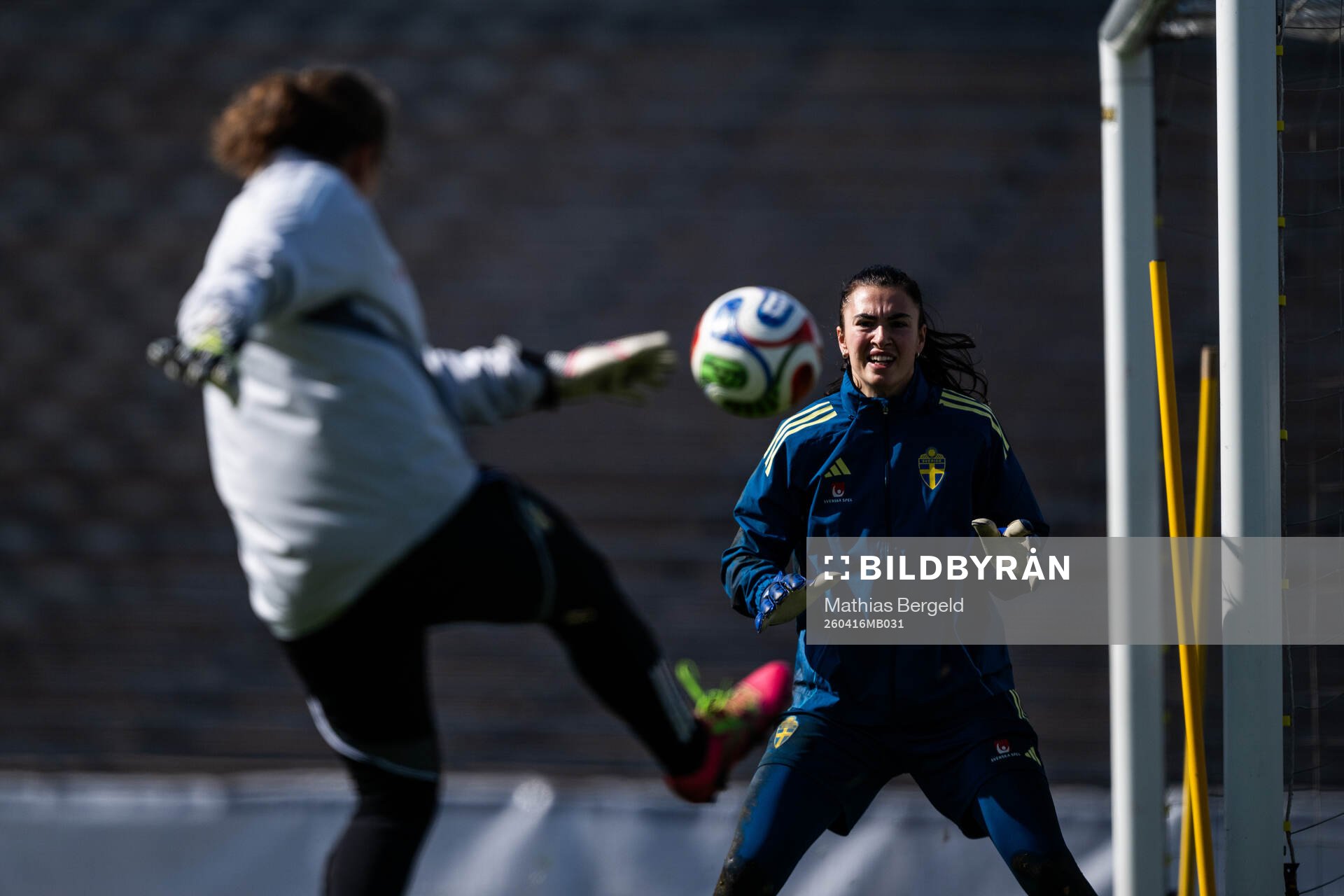 Goalkeeper Zecira Musovic of the Swedish women's national