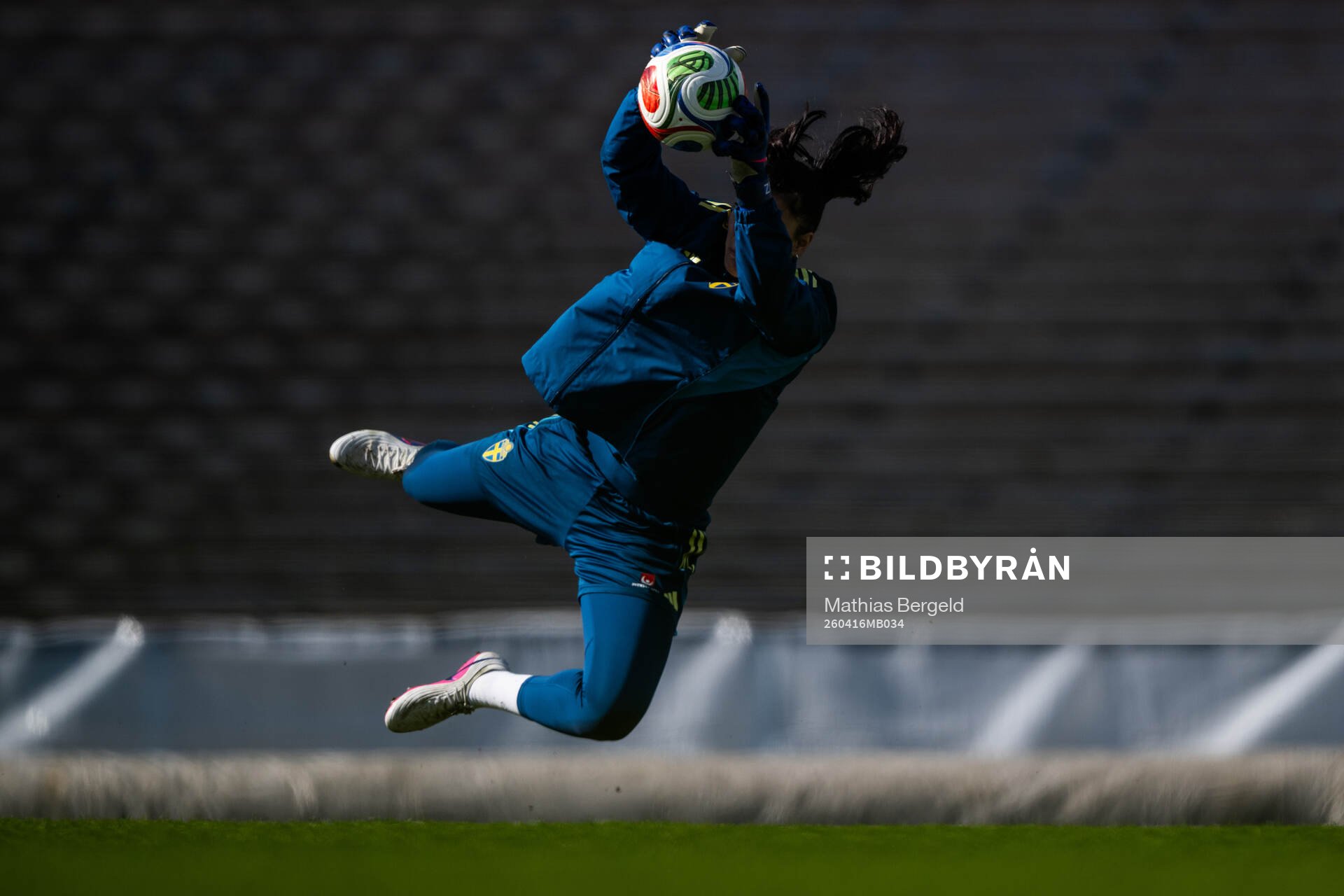 Goalkeeper Zecira Musovic of the Swedish women's national