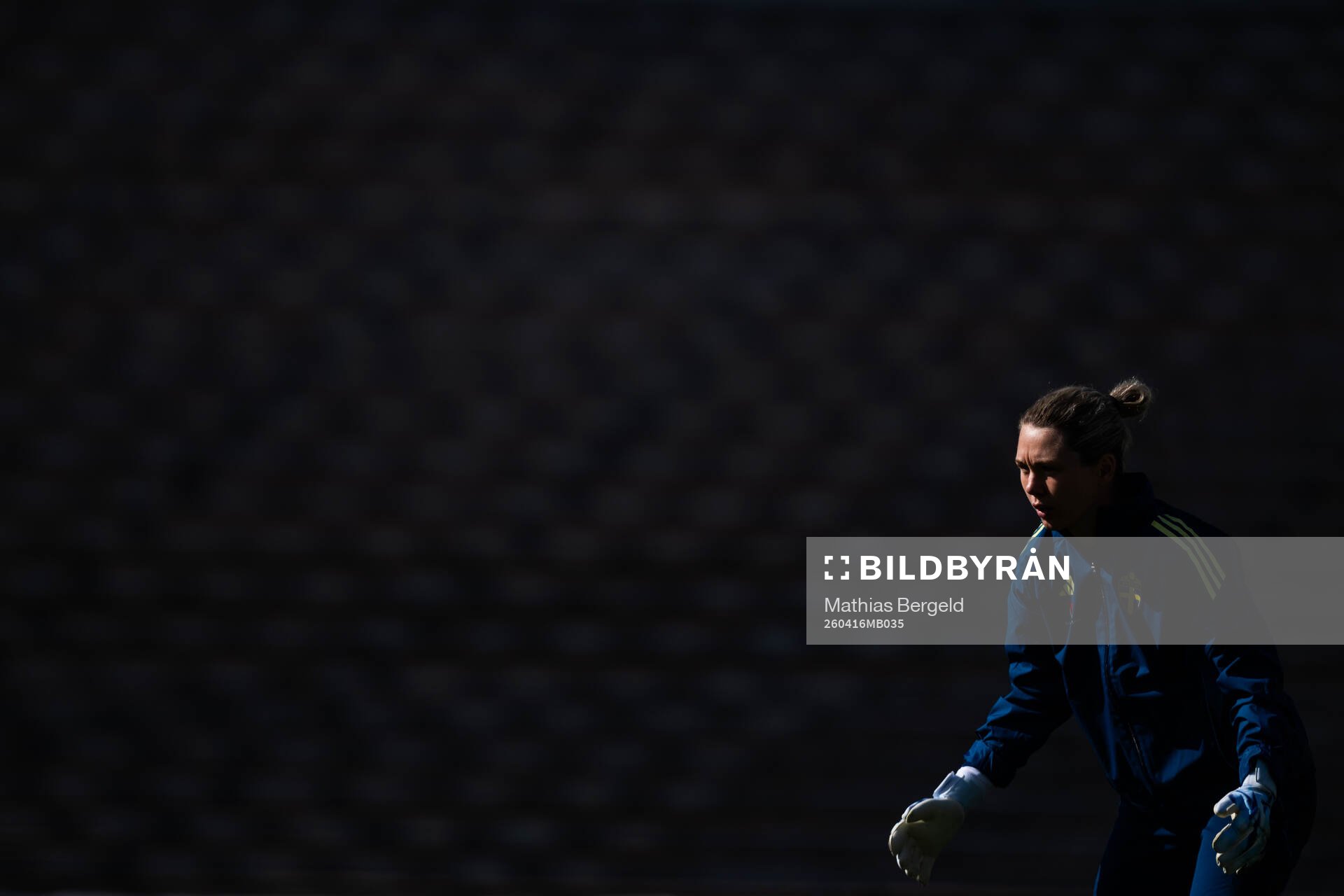 Goalkeeper Jennifer Falk of the Swedish women's national