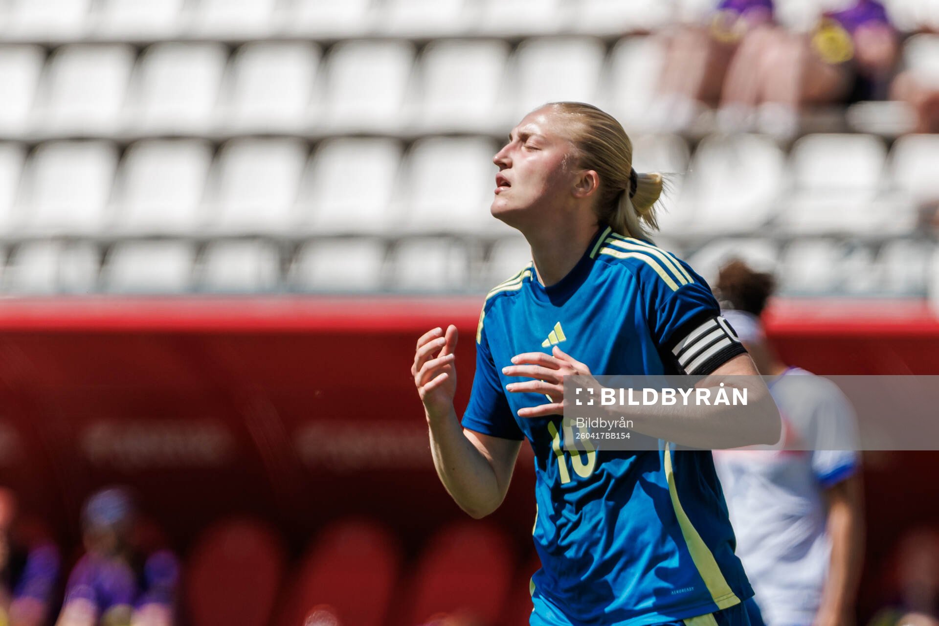 Wilma Leidhammar of Sweden looks dejected
