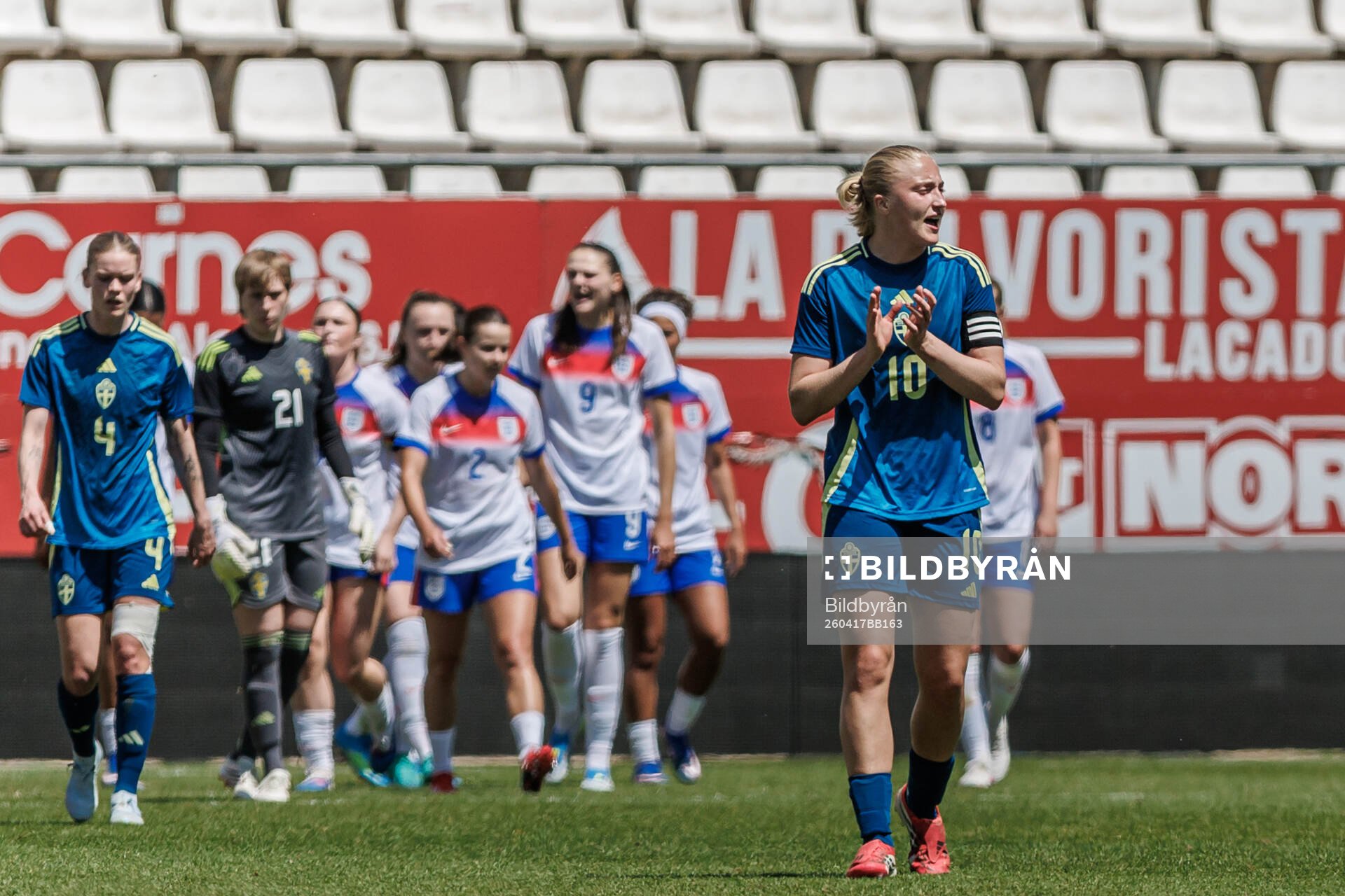 Wilma Leidhammar of Sweden looks dejected
