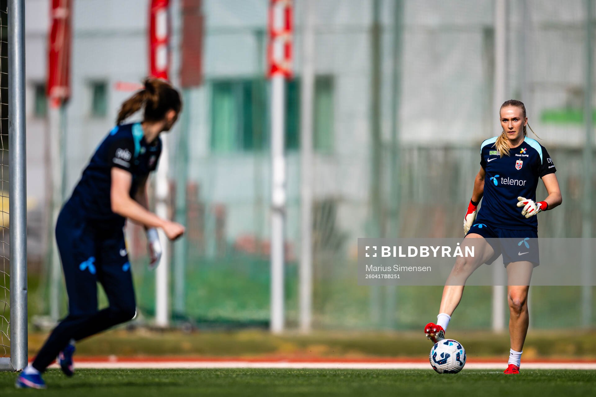 Goalkeeper Selma Panengstuen of the Norwegian women’s
