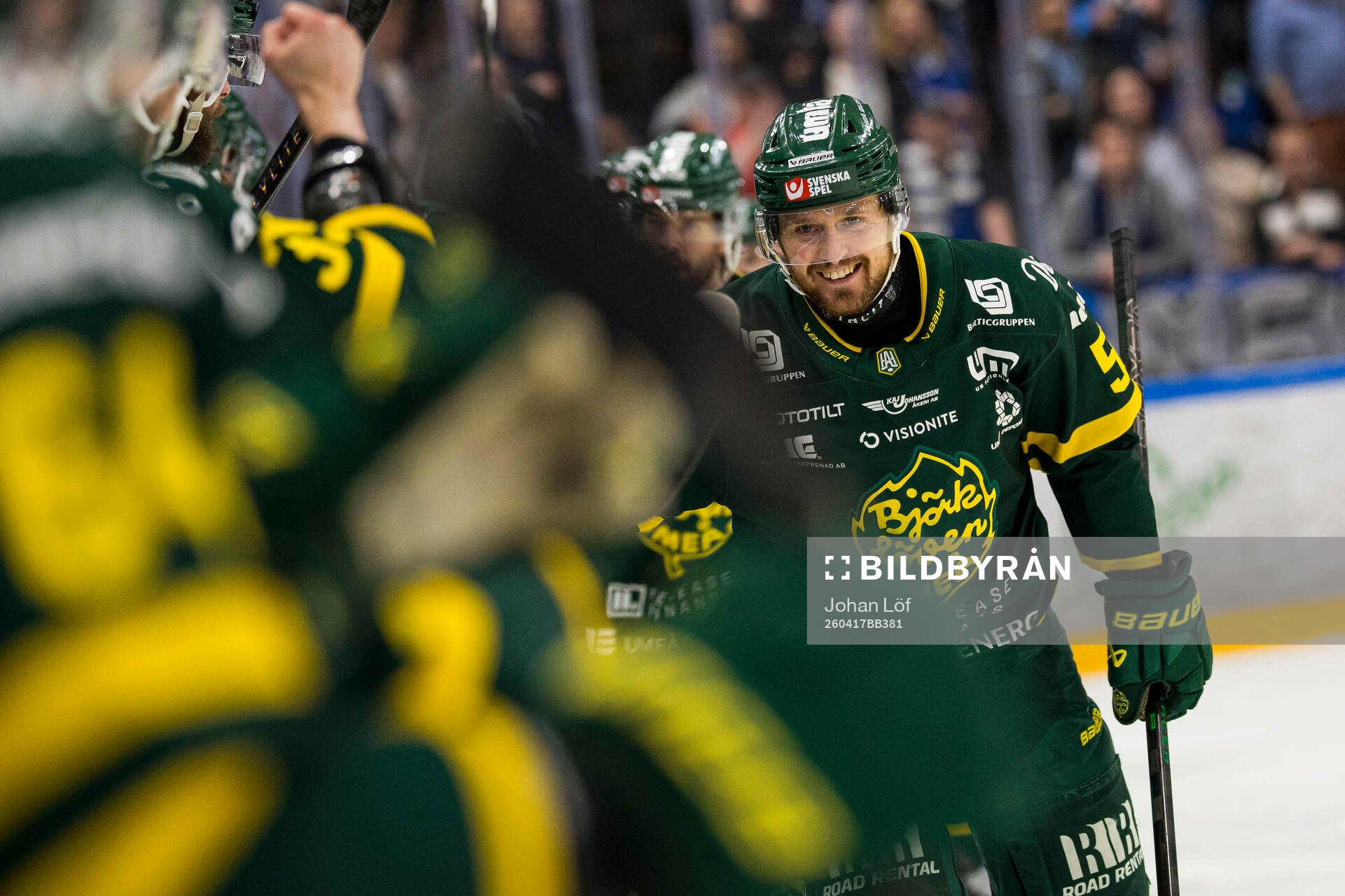 Björklövens Fredrik Forsberg jublar