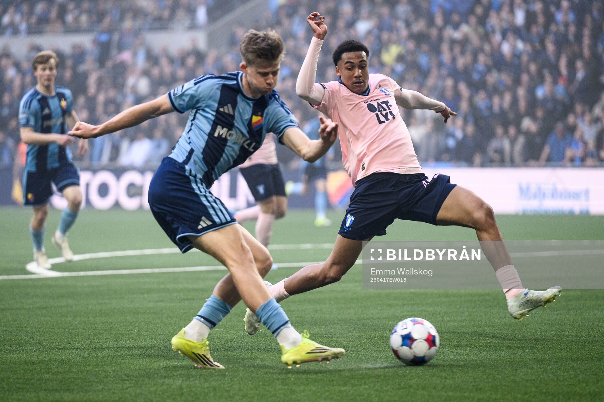 Djurgårdens Patric Åslund och Malmö FFs  Theodor