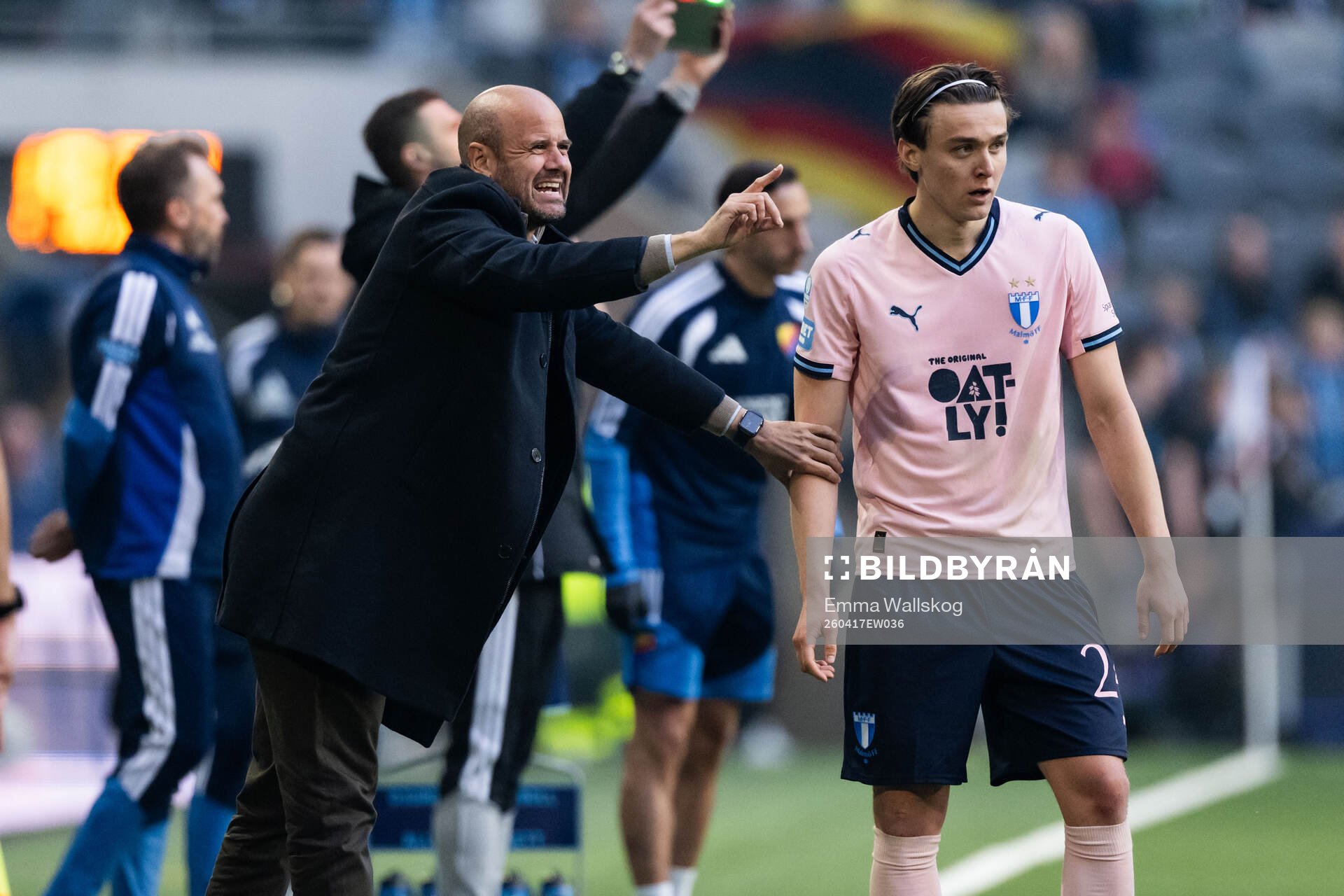 Malmö FFs huvudtränare Miguel Angel Ramirez och Oscar