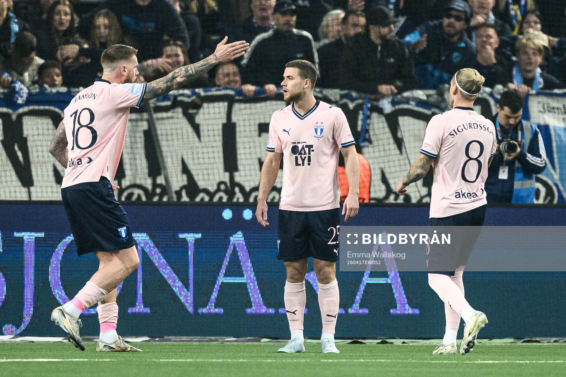 Malmö FFs Pontus Jansson, Gabriel Busanello och Arnor