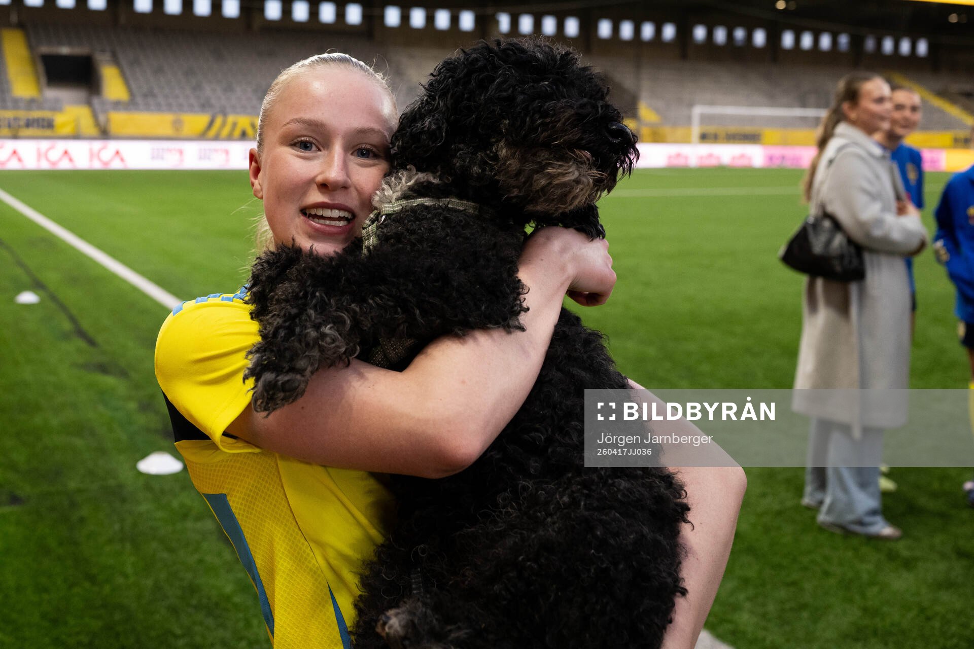 Ella Lundin of Sweden celebrates