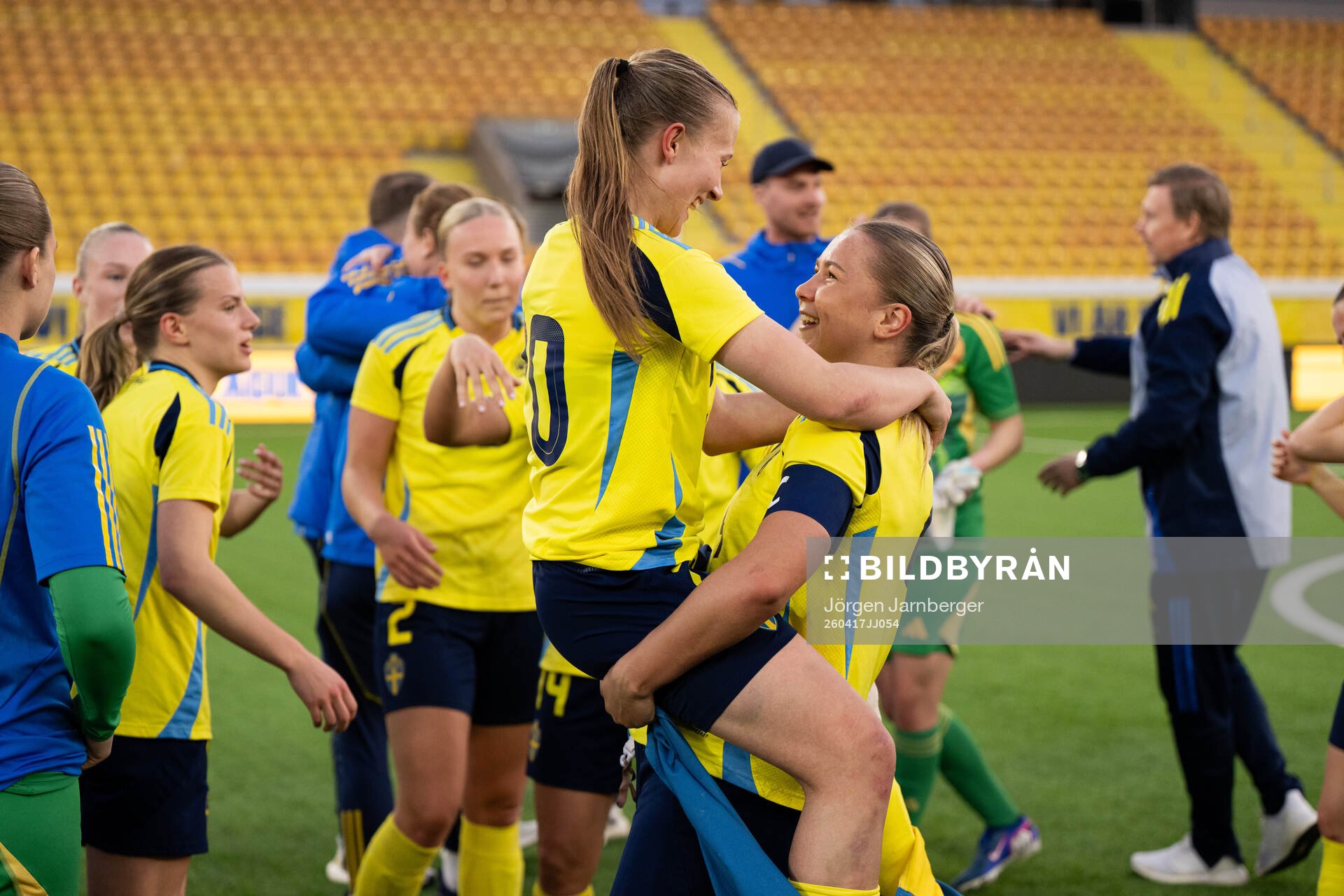 Nova Selin and Alice Broman of Sweden celebrates