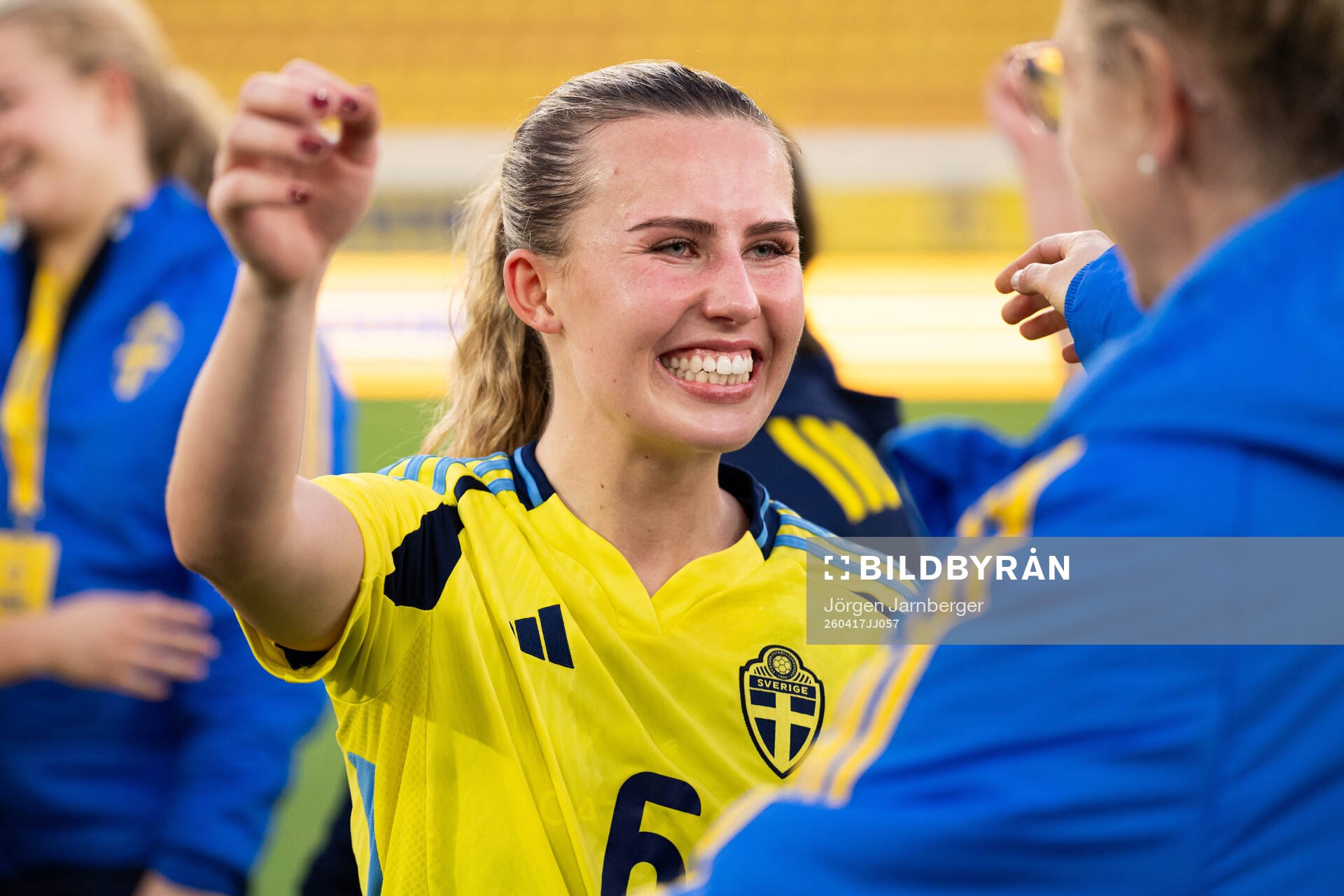 Nathalie Staaf of Sweden celebrates