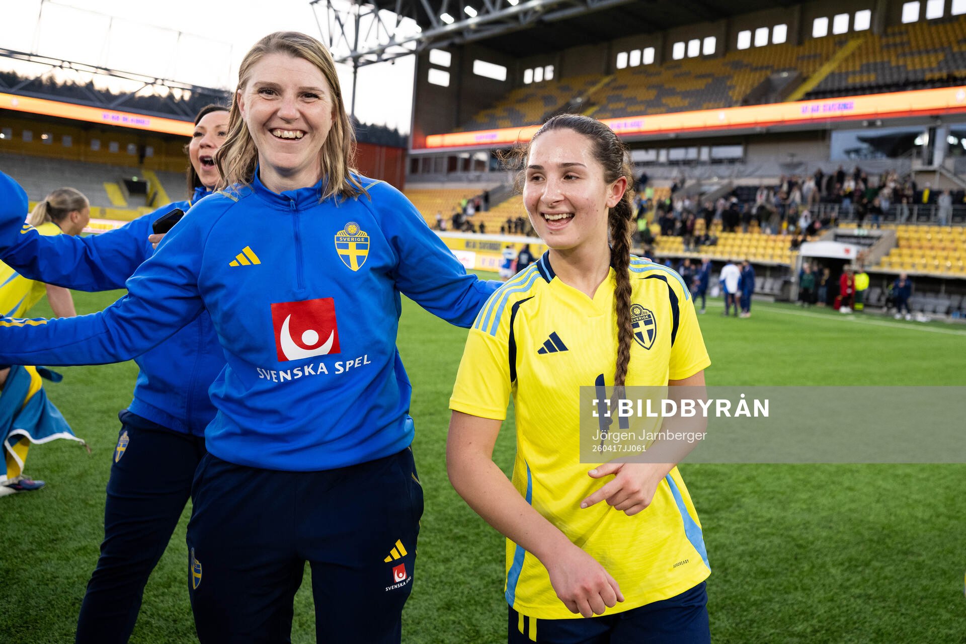 Filippa Sjöström of Sweden celebrates