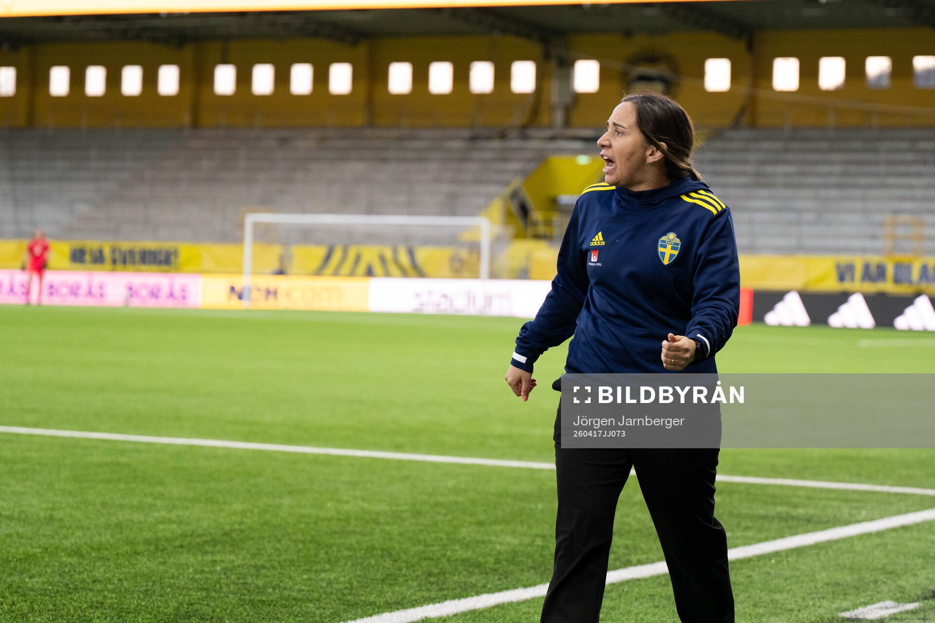 Coach Briana Campos of Sweden celebrate