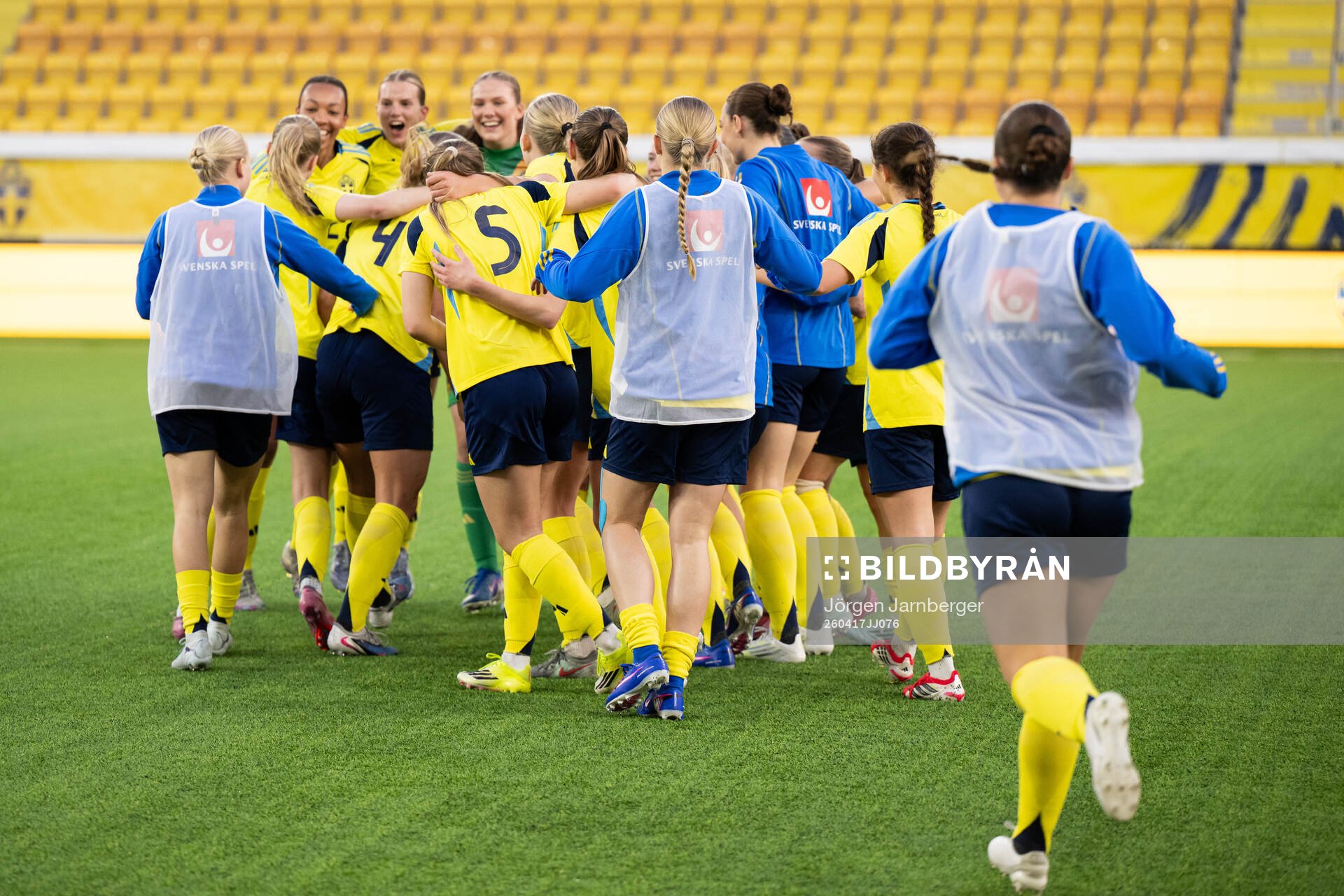 Players of Sweden celebrate
