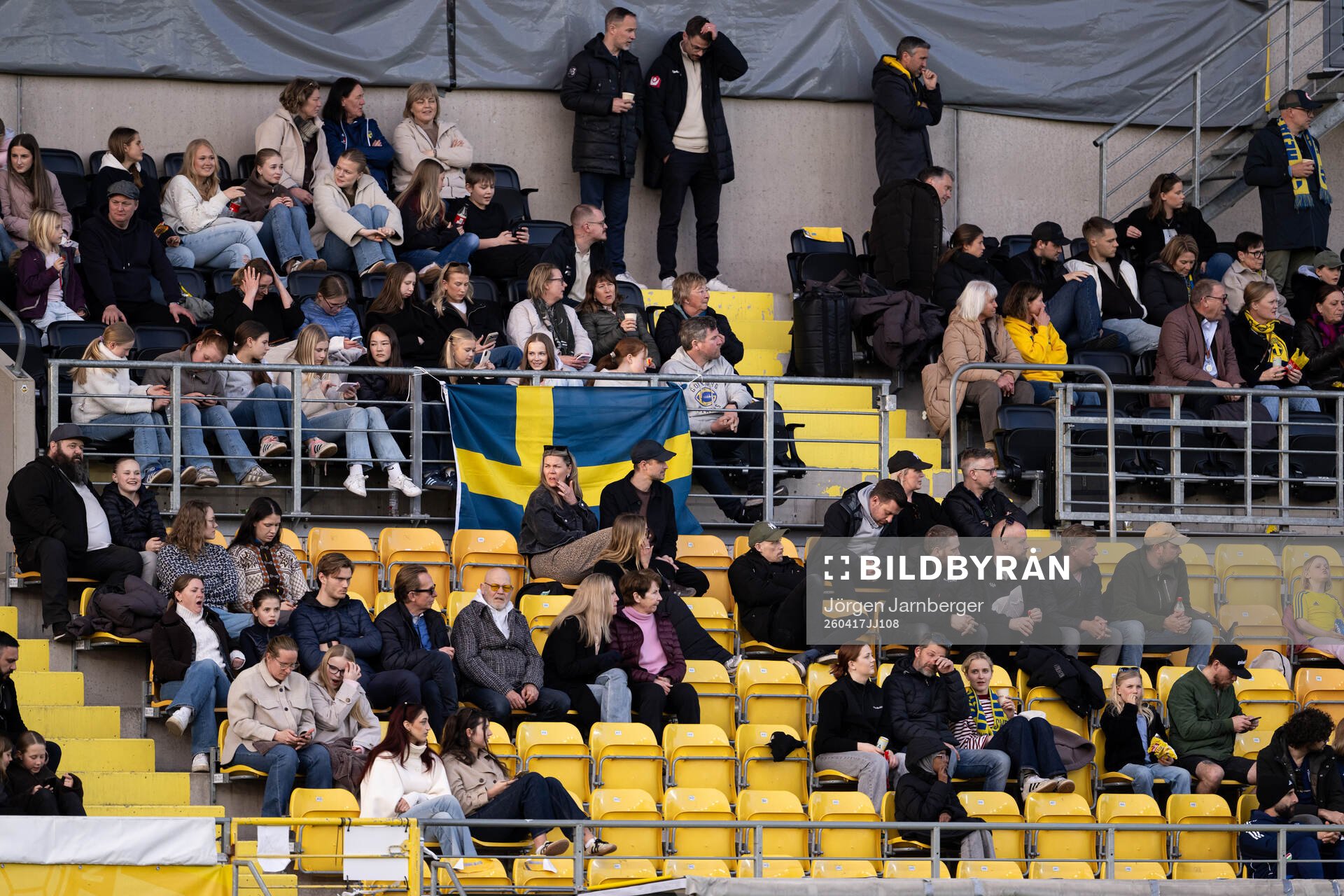 Spectators in the stands