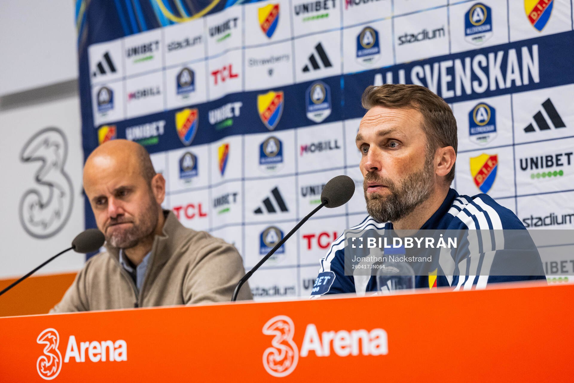 Djurgårdens tränare Jani Honkavaara och Malmö FFs