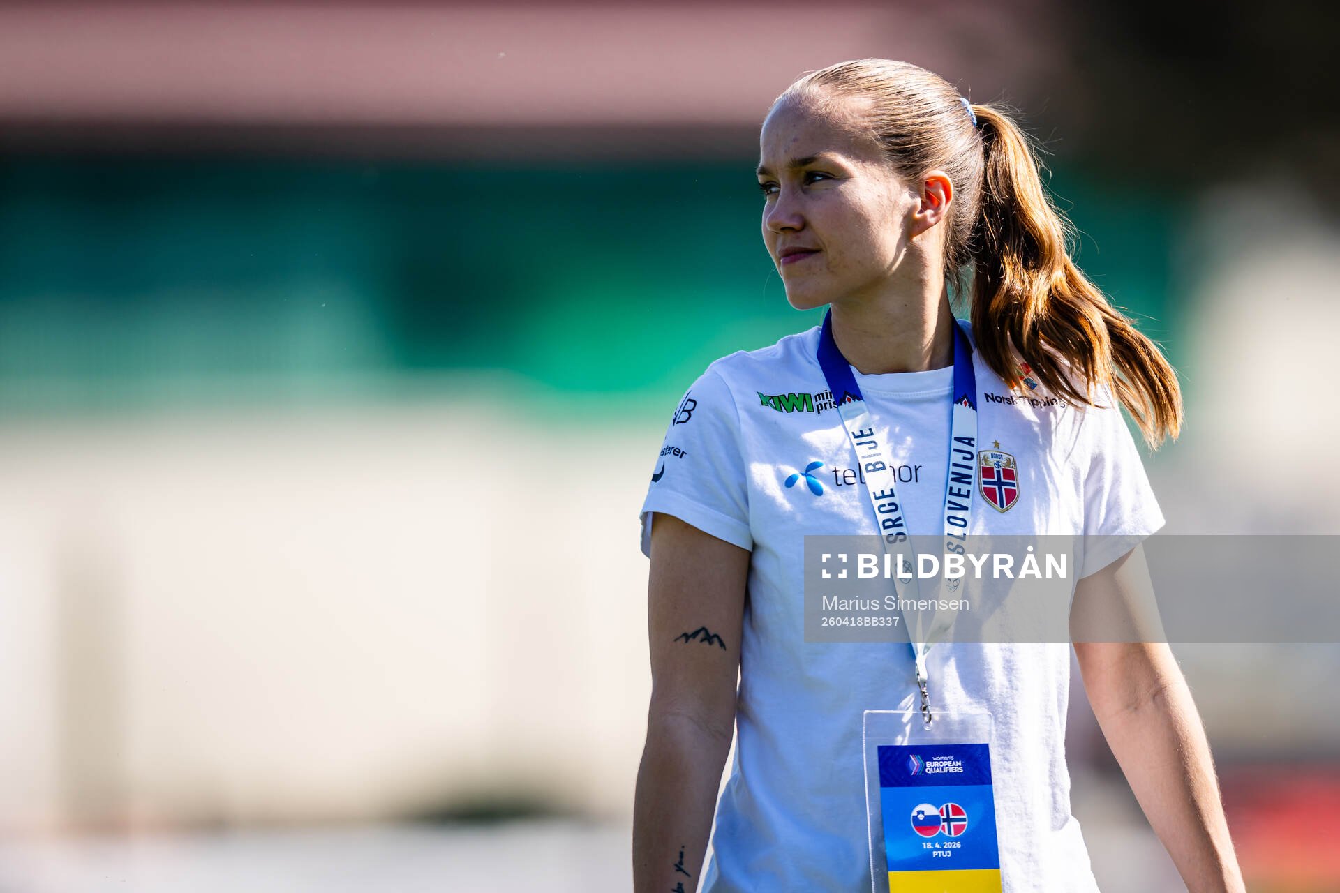 Guro Reiten of Norway arrives