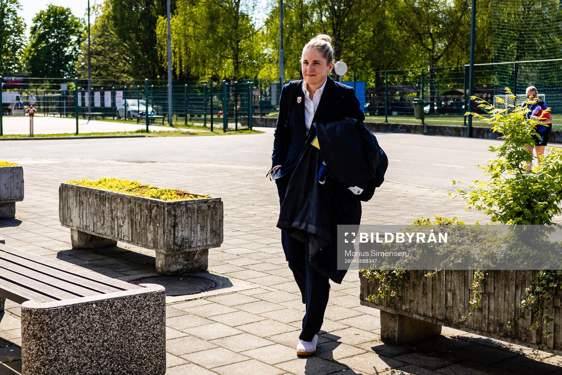 Head coach Gemma Grainger of Norway arrives