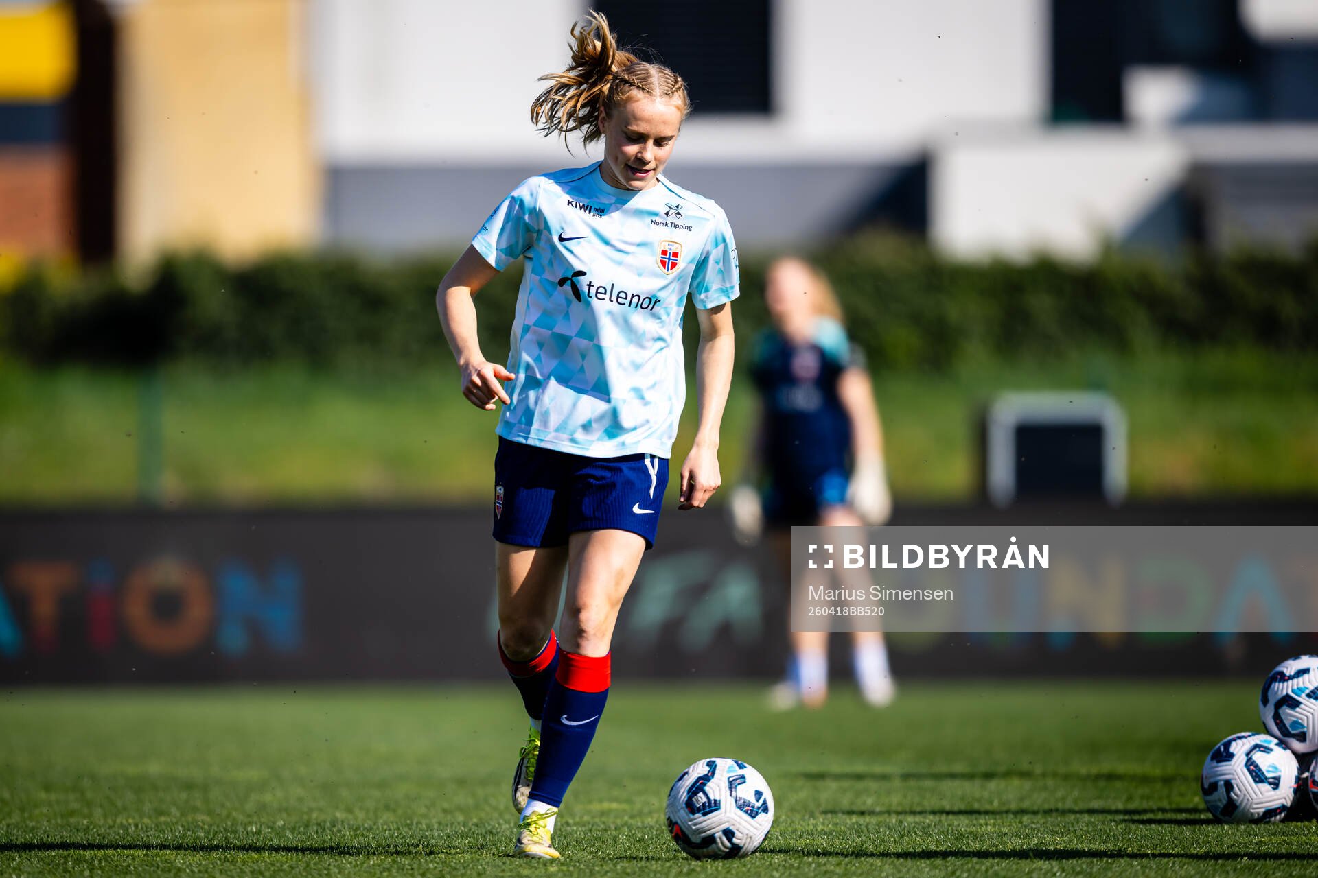Julie Blakstad of Norway warms up
