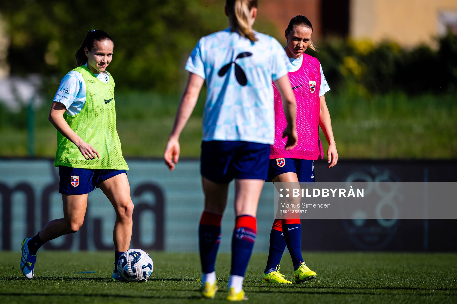 Guro Reiten of Norway warms up
