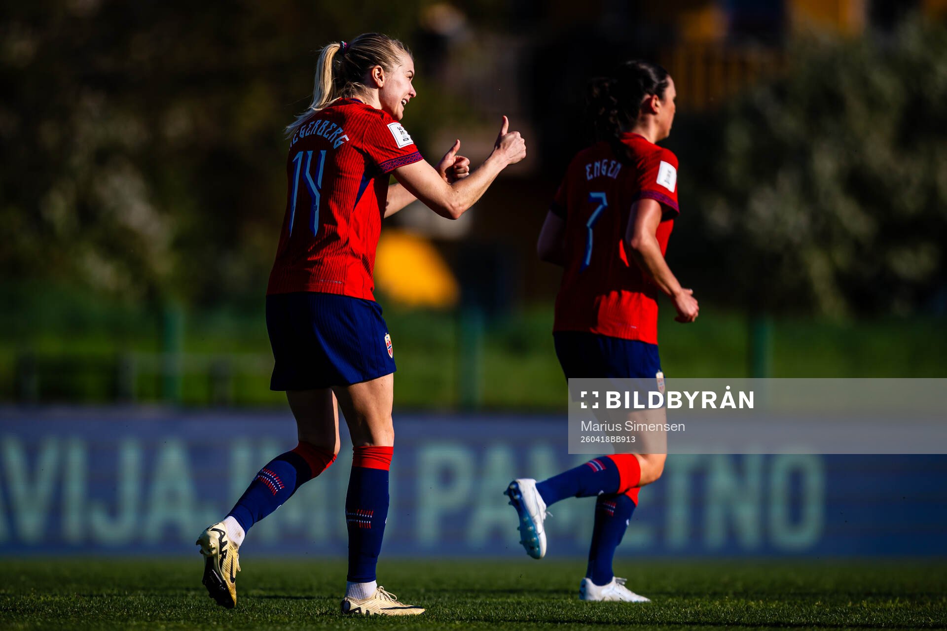 Ada Hegerberg of Norway celebrates