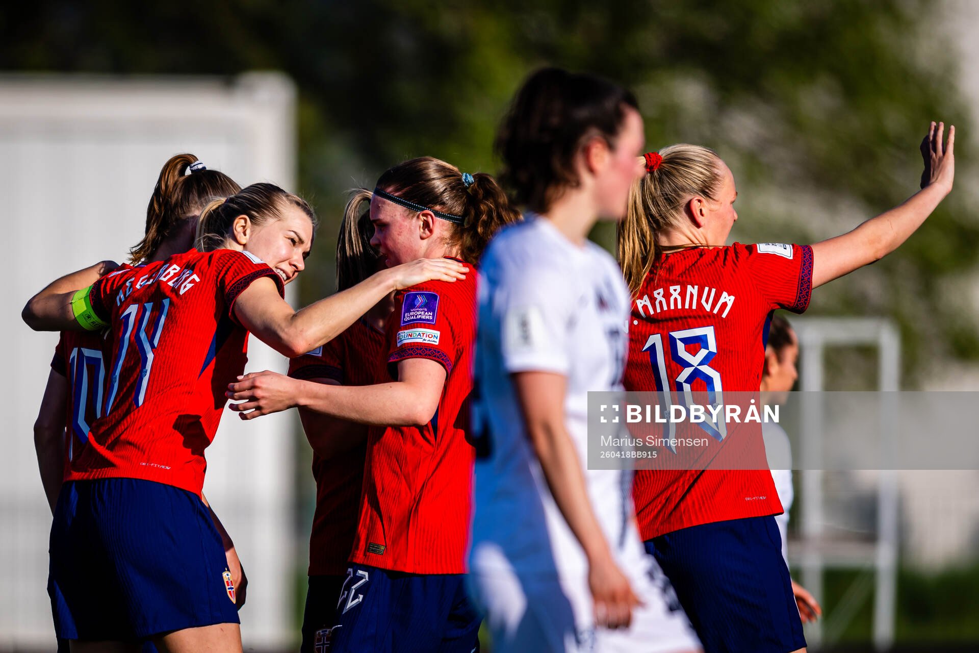 Ada Hegerberg of Norway celebrates