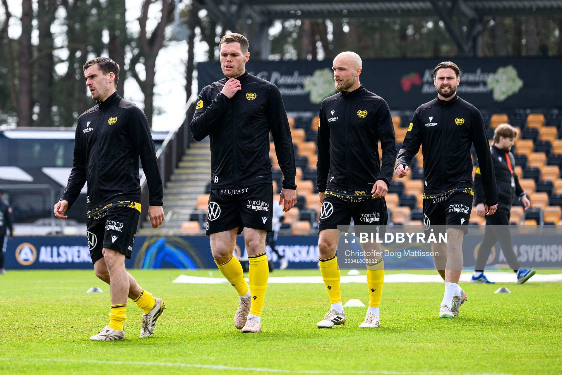 Mjällbys Jesper Gustavsson, Jacob Bergström, Viktor