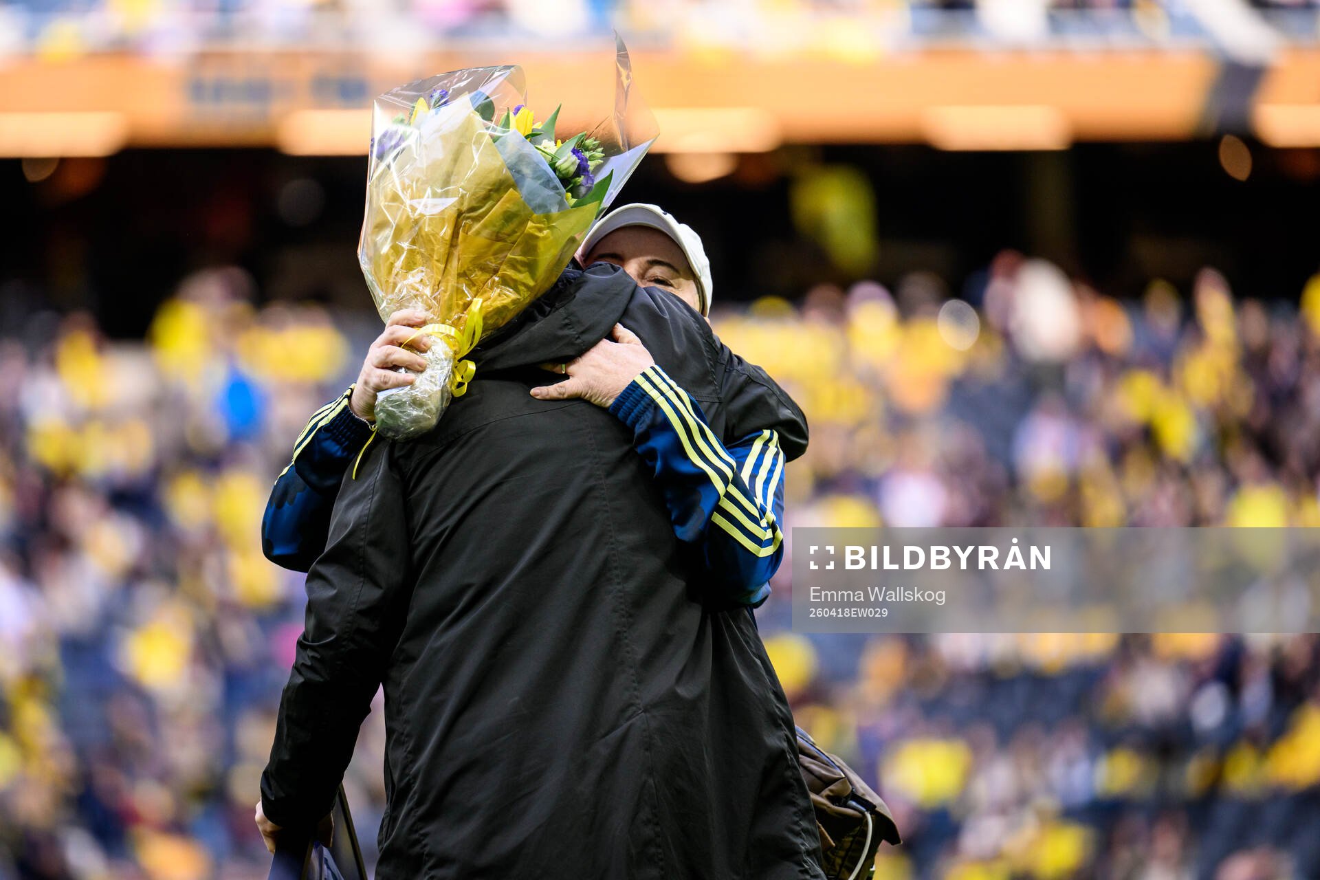 Former coach Peter Gerhardsson and Marika Domanski Lyfors