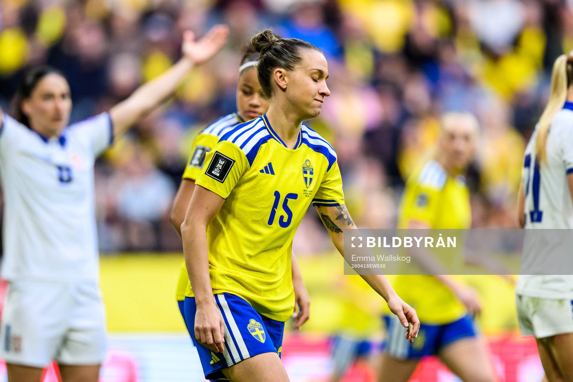 Julia Zigiotti Olme of Sweden looks dejected