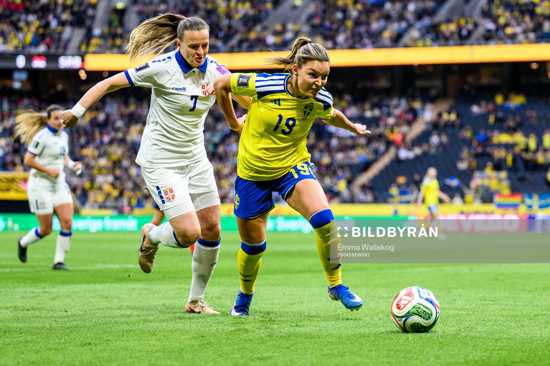 Milica Mijatovic of Serbia and Johanna Rytting Kaneryd of