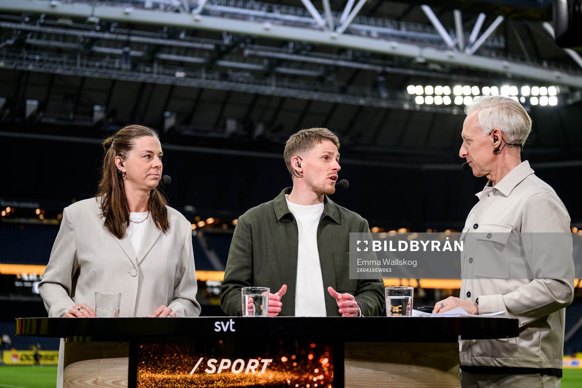 Lotta Schelin,William Strömberg and André Pops in SVT’s