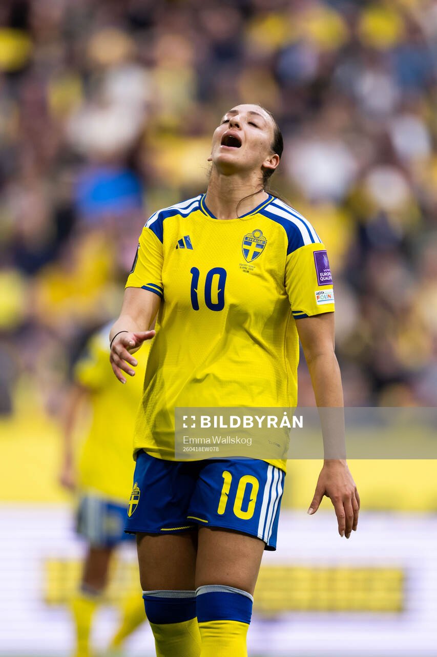 Rosa Kafaji of Sweden looks dejected