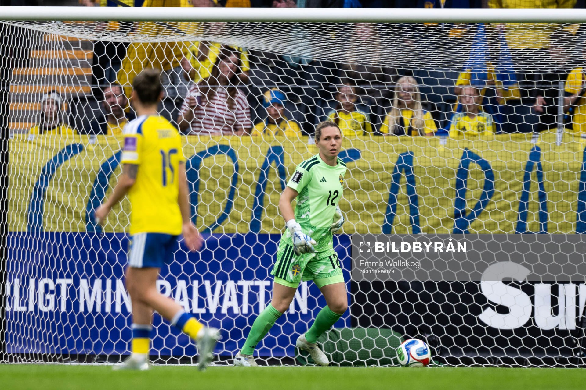 Goalkeeper Jennifer Falk of Sweden