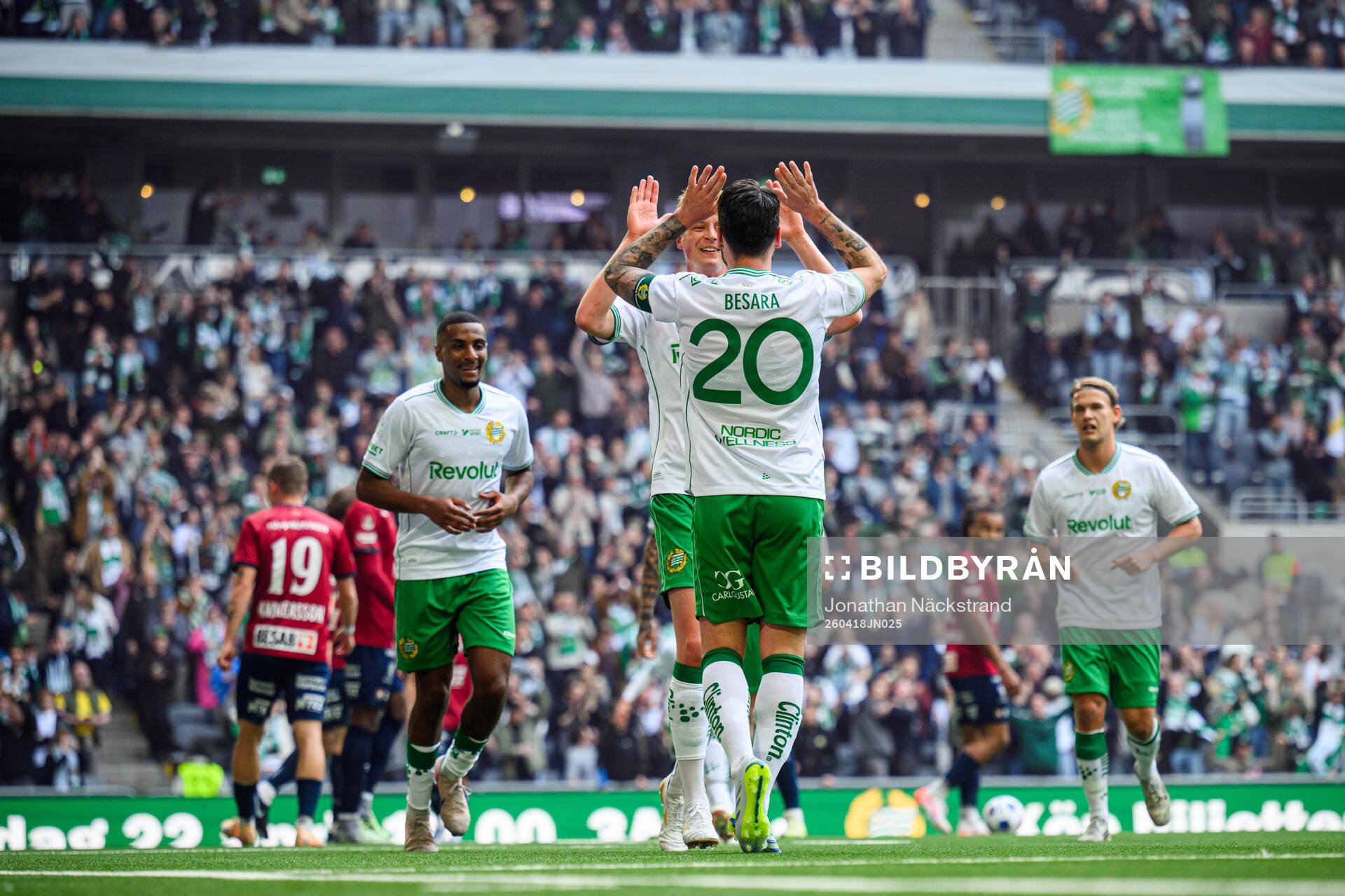 under fotbollsmatchen i Allsvenskan mellan Hammarby och