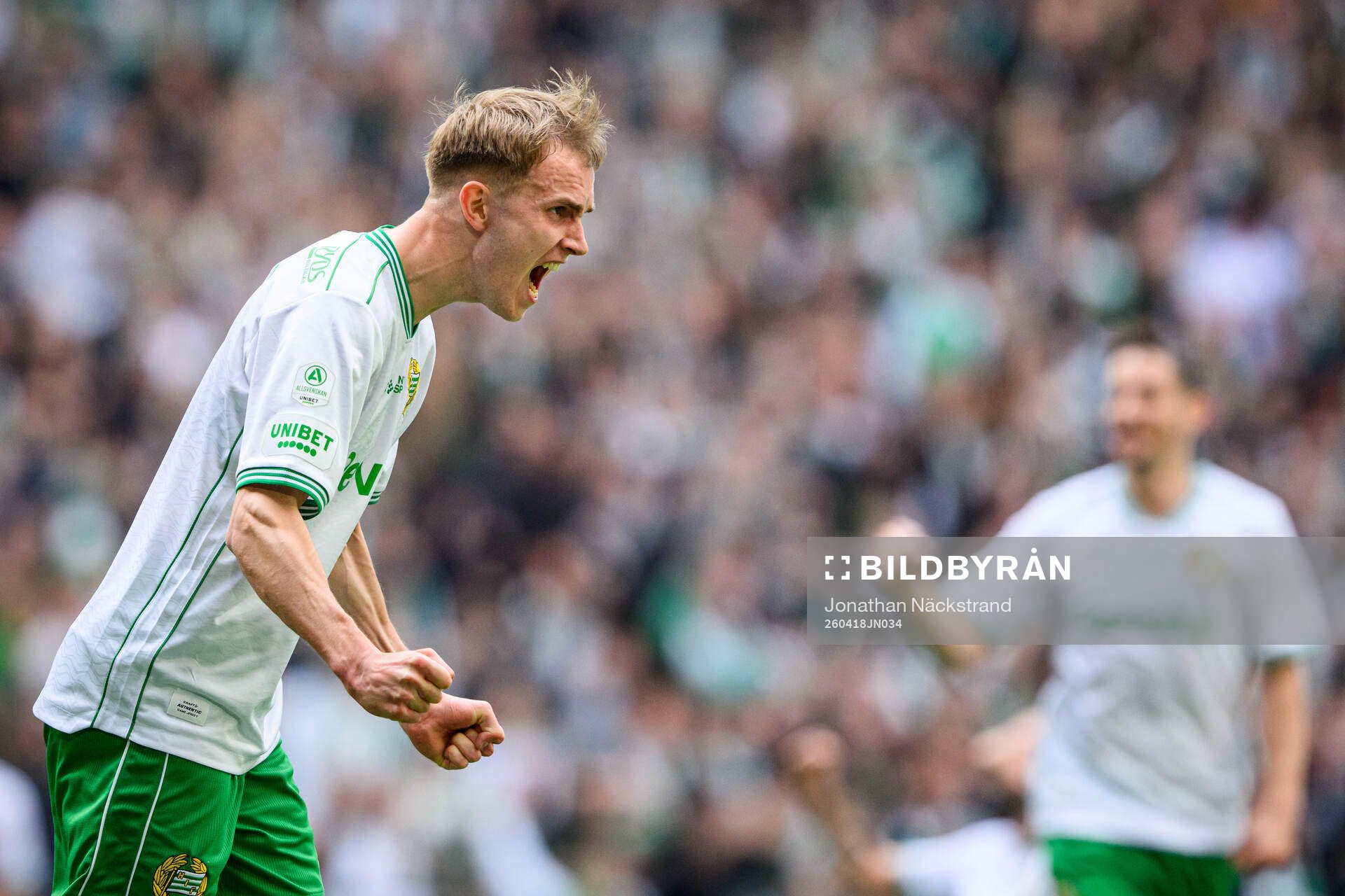 Hammarbys Victor Stange Lind jublar