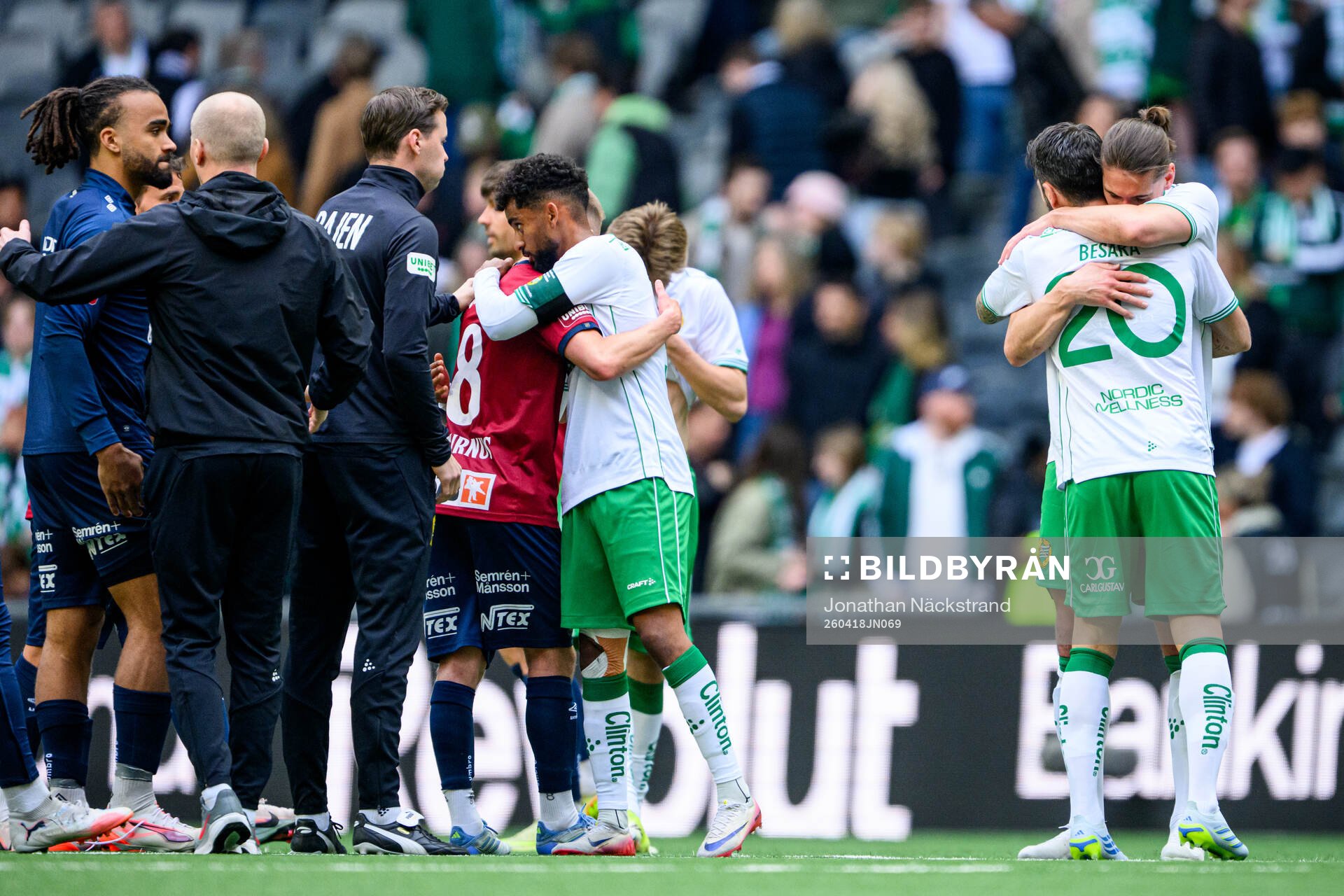 Hammarbys Nahir Besara and Nikola Vasic