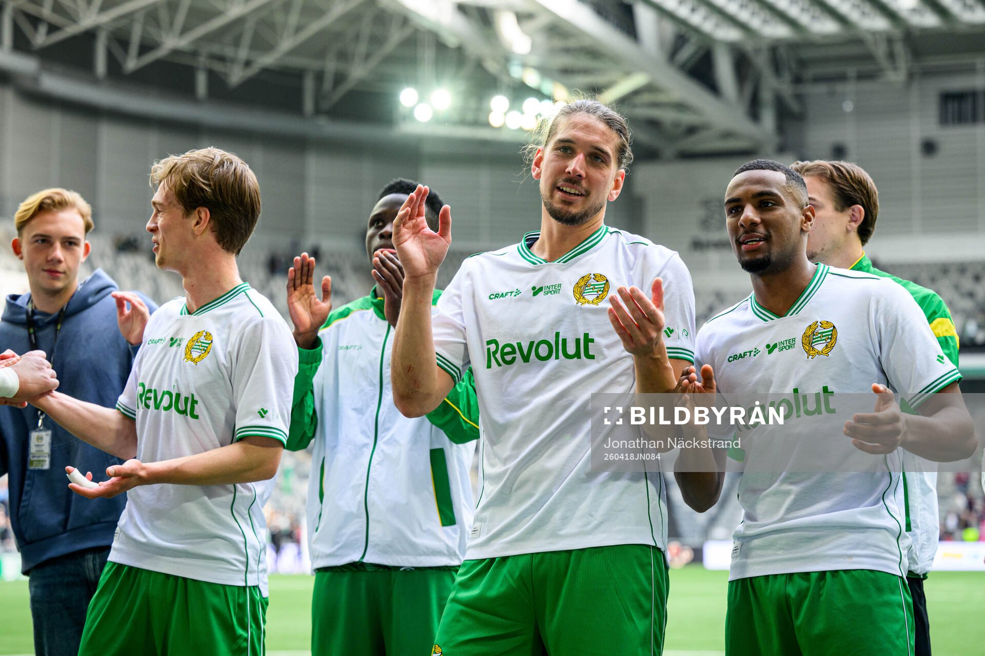 Hammarbys Nikola Vasic och Paulos Abraham jublar