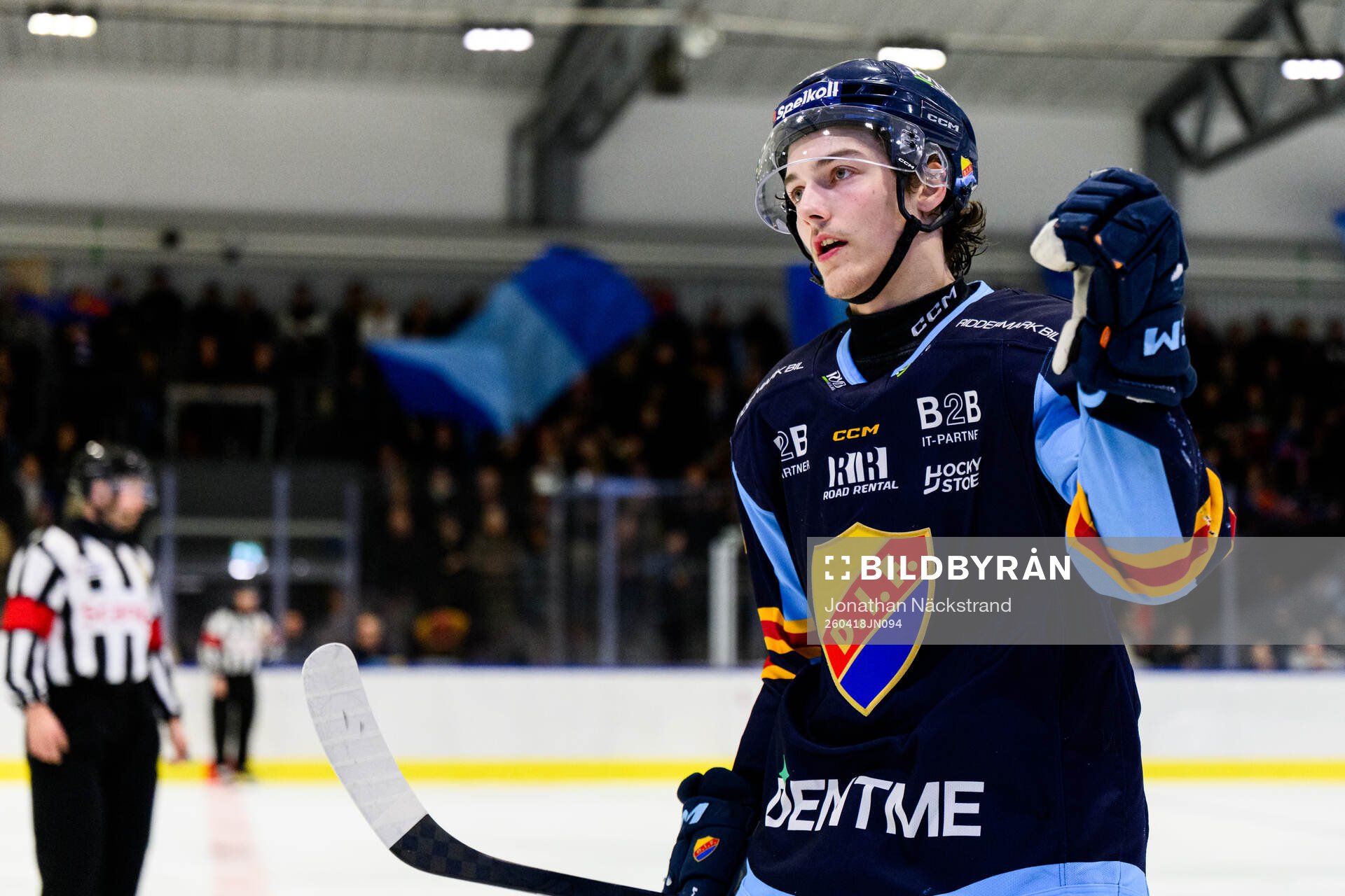 Djurgårdens Liam Redstedt jublar