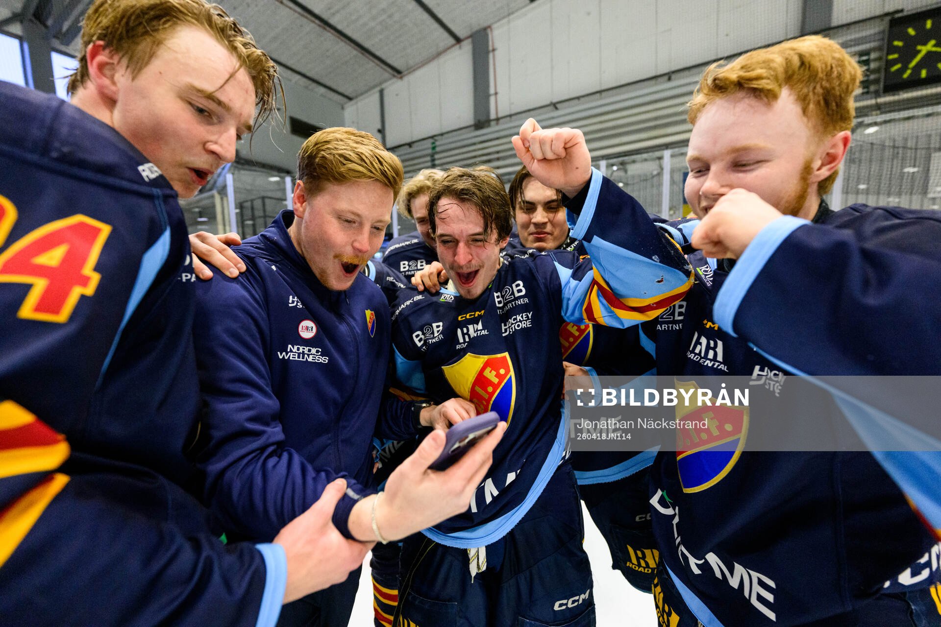 Djurgårdens spelare jublar