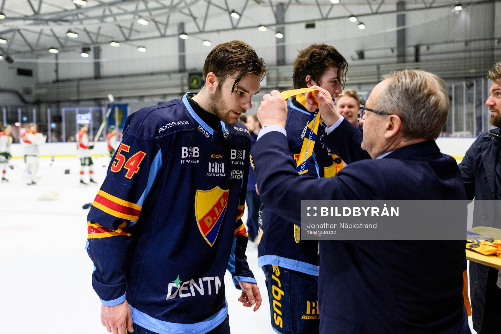 Djurgårdens Isak Jakobsson vid prisutdelningen