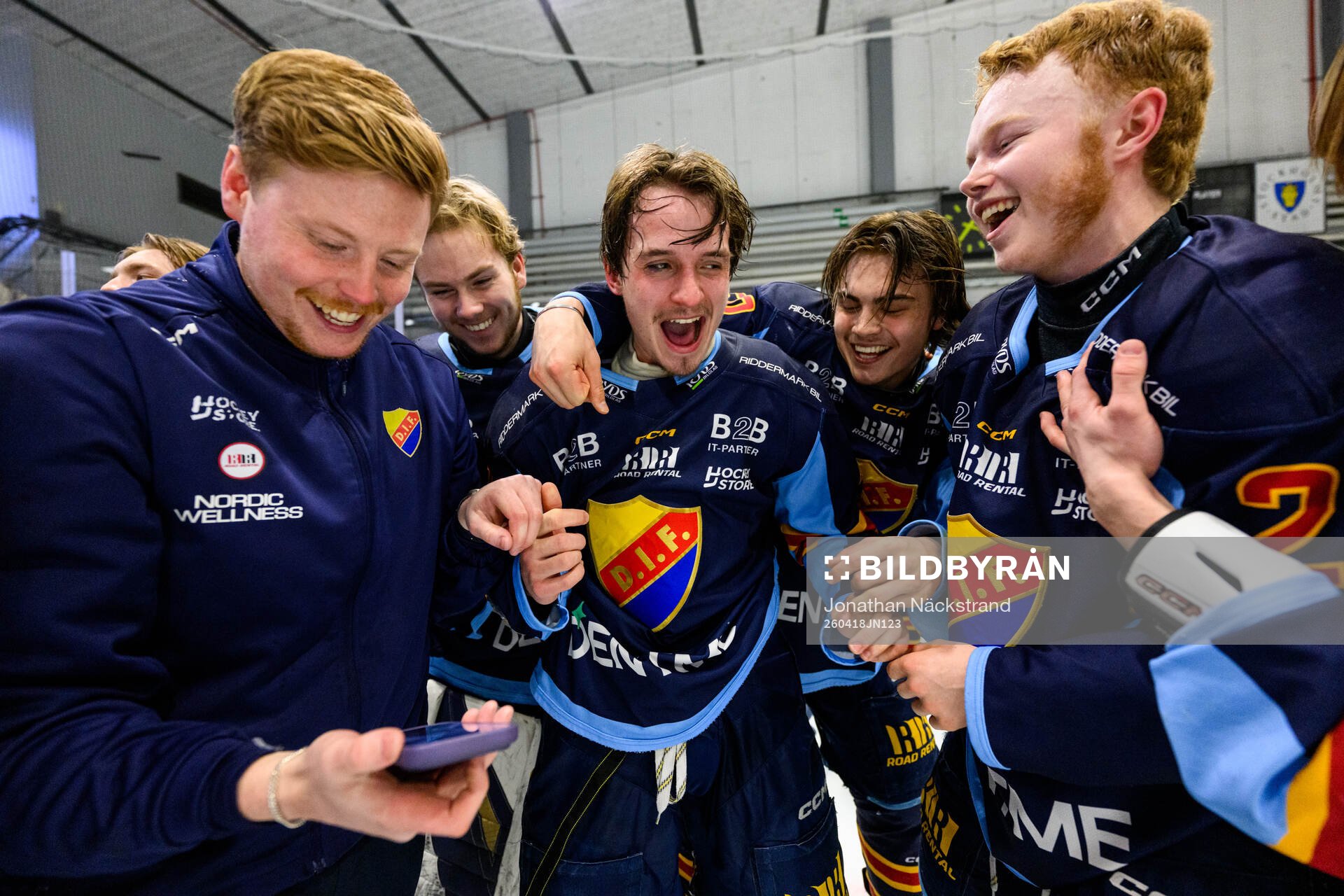 Djurgårdens spelare jublar