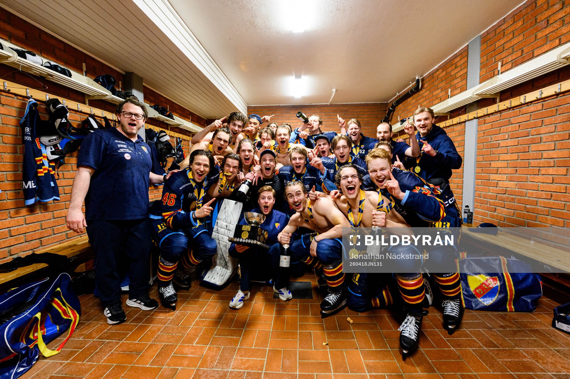 Djurgårdens spelare jublar