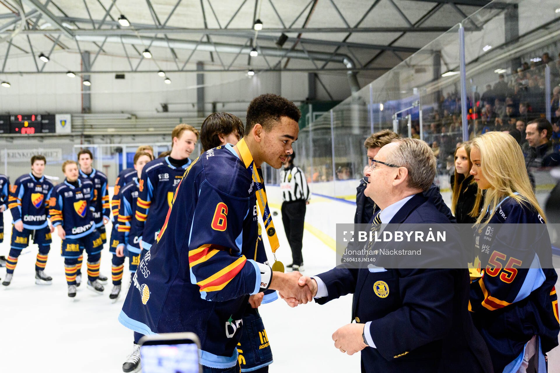 Djurgårdens Sidnie Luther vid prisutdelningen