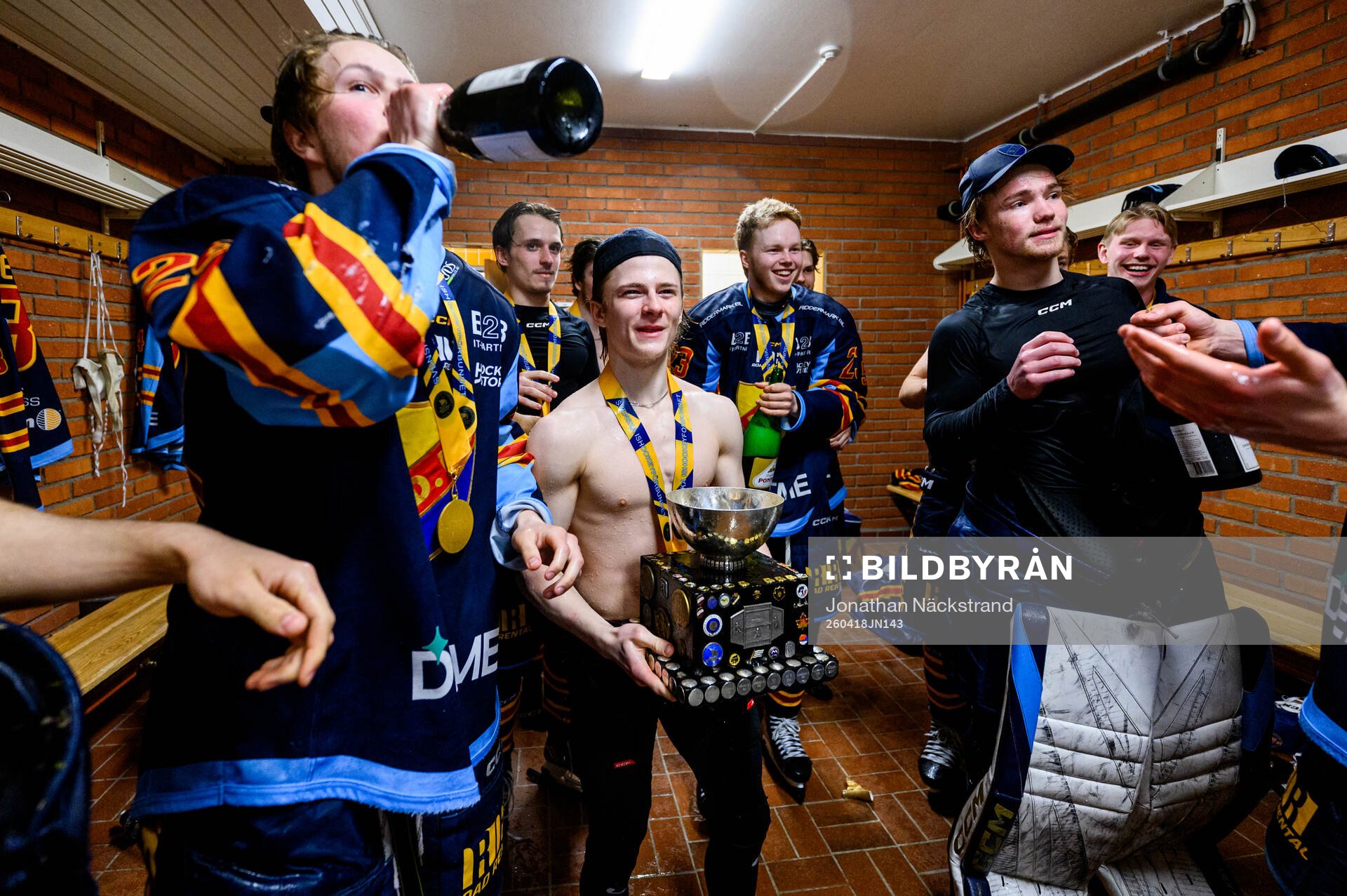 Djurgårdens spelare jublar