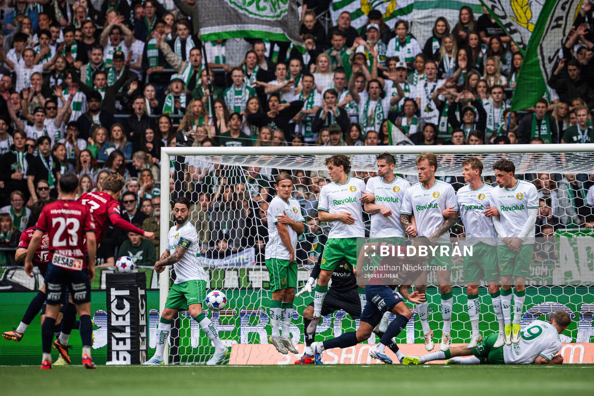 Hammarbys spelare bilder en mur