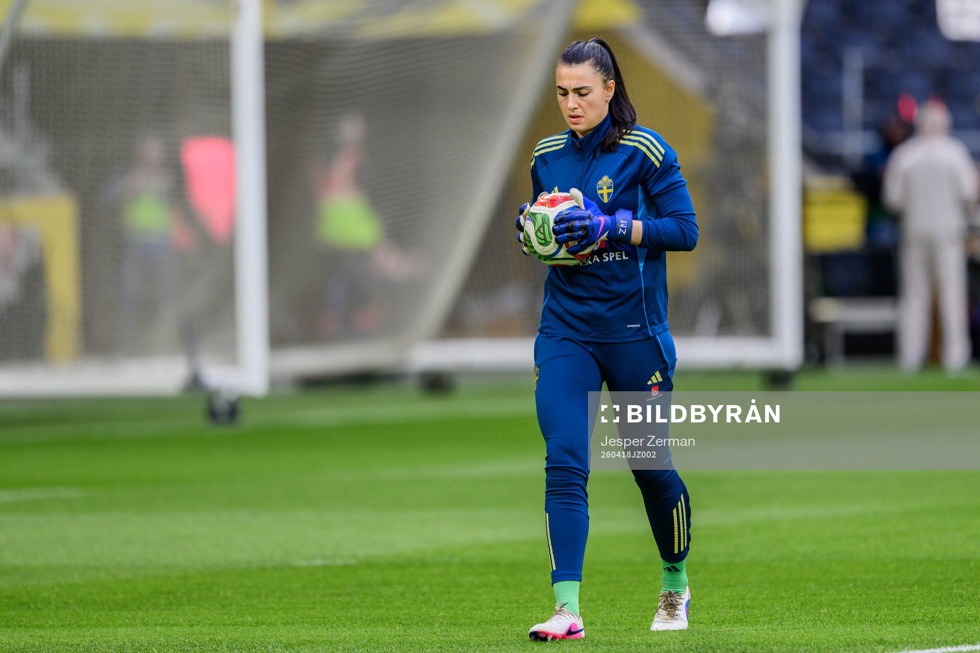 Goalkeeper Zecira Musovic of Sweden
