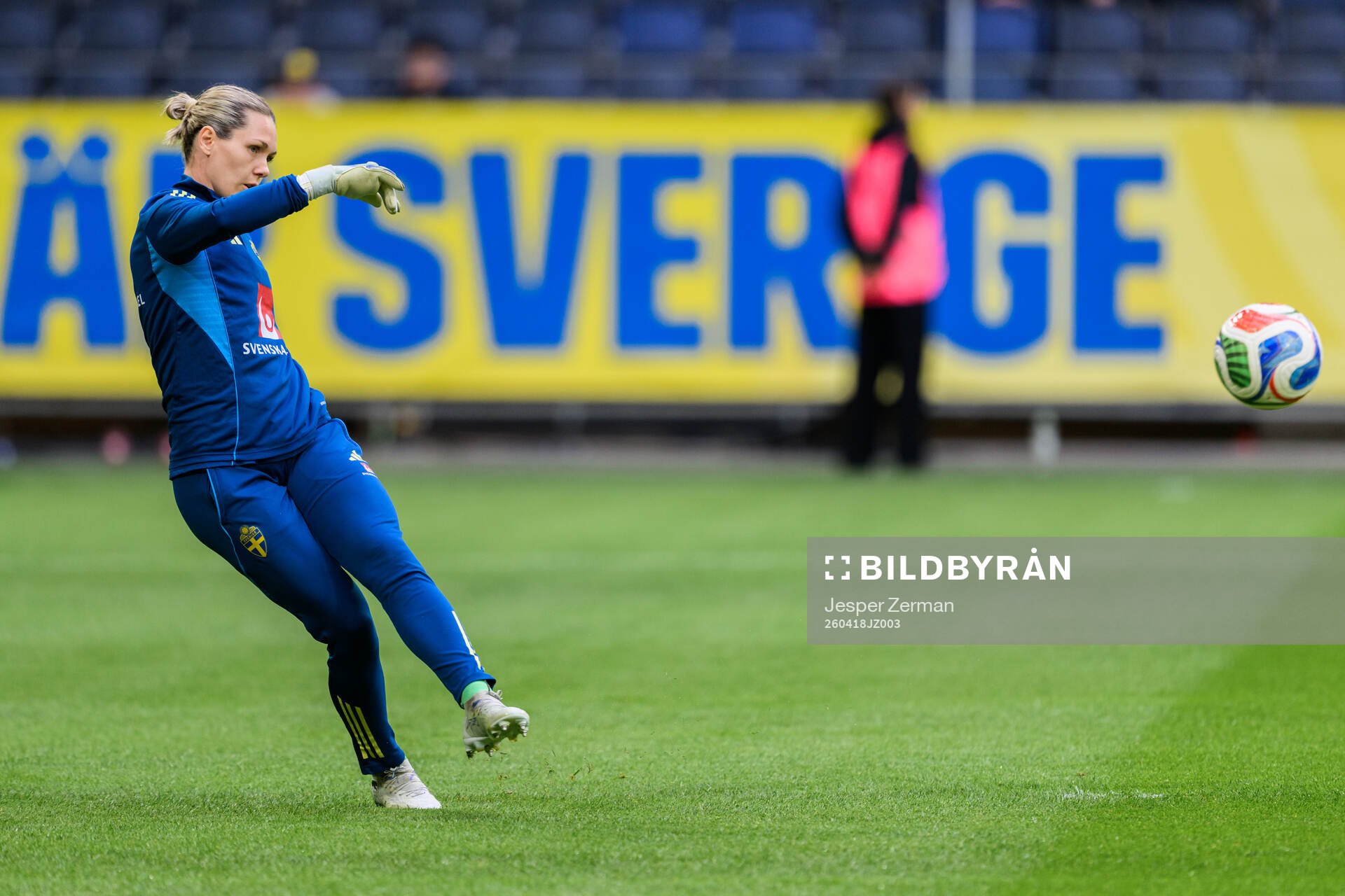 Goalkeeper Jennifer Falk of Sweden